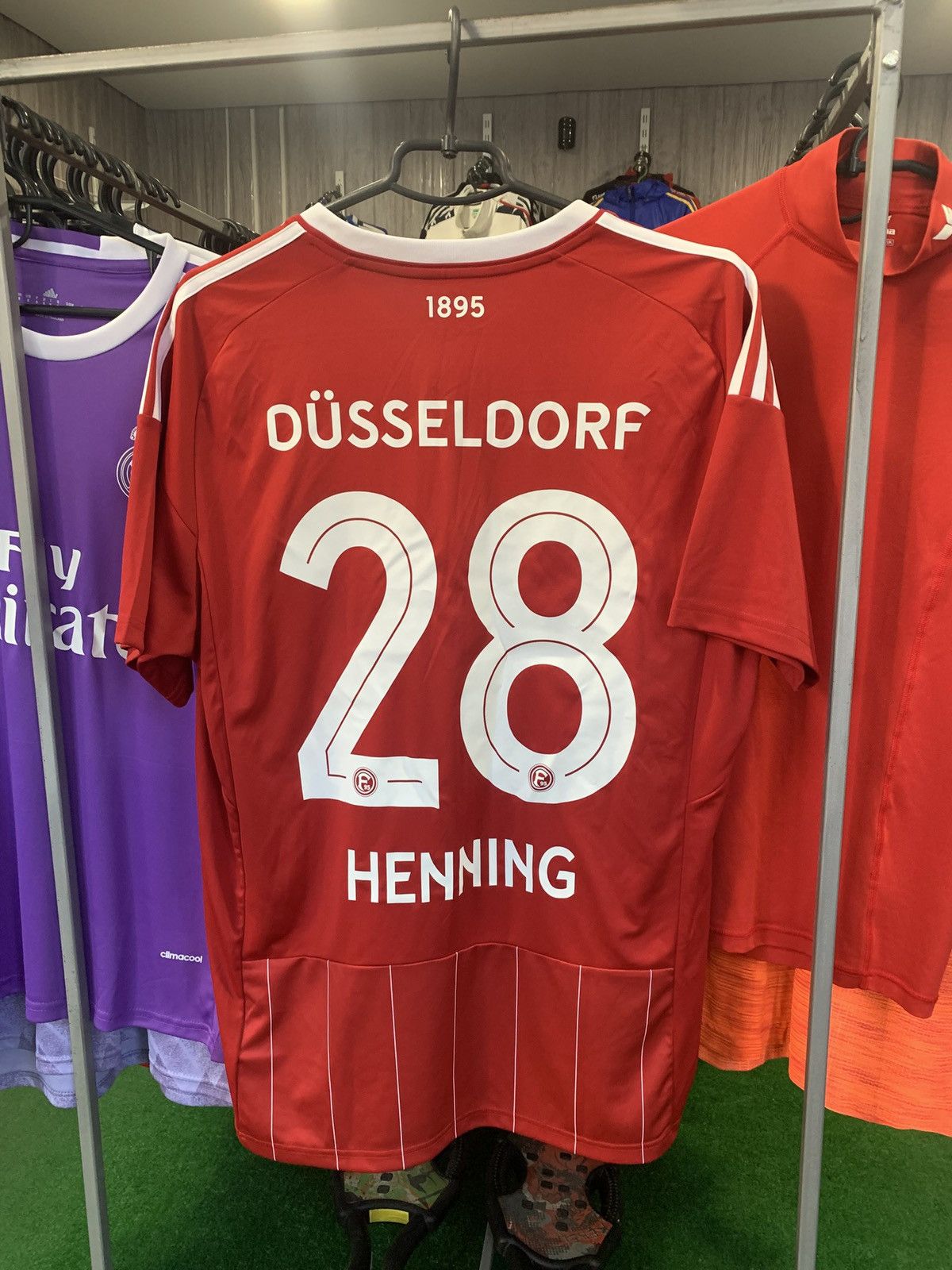 Adidas Fortuna Düsseldorf Home Shirt 2022/2023 Adidas L Henning 28 Size US L / EU 52-54 / 3 - 2 Thumbnail