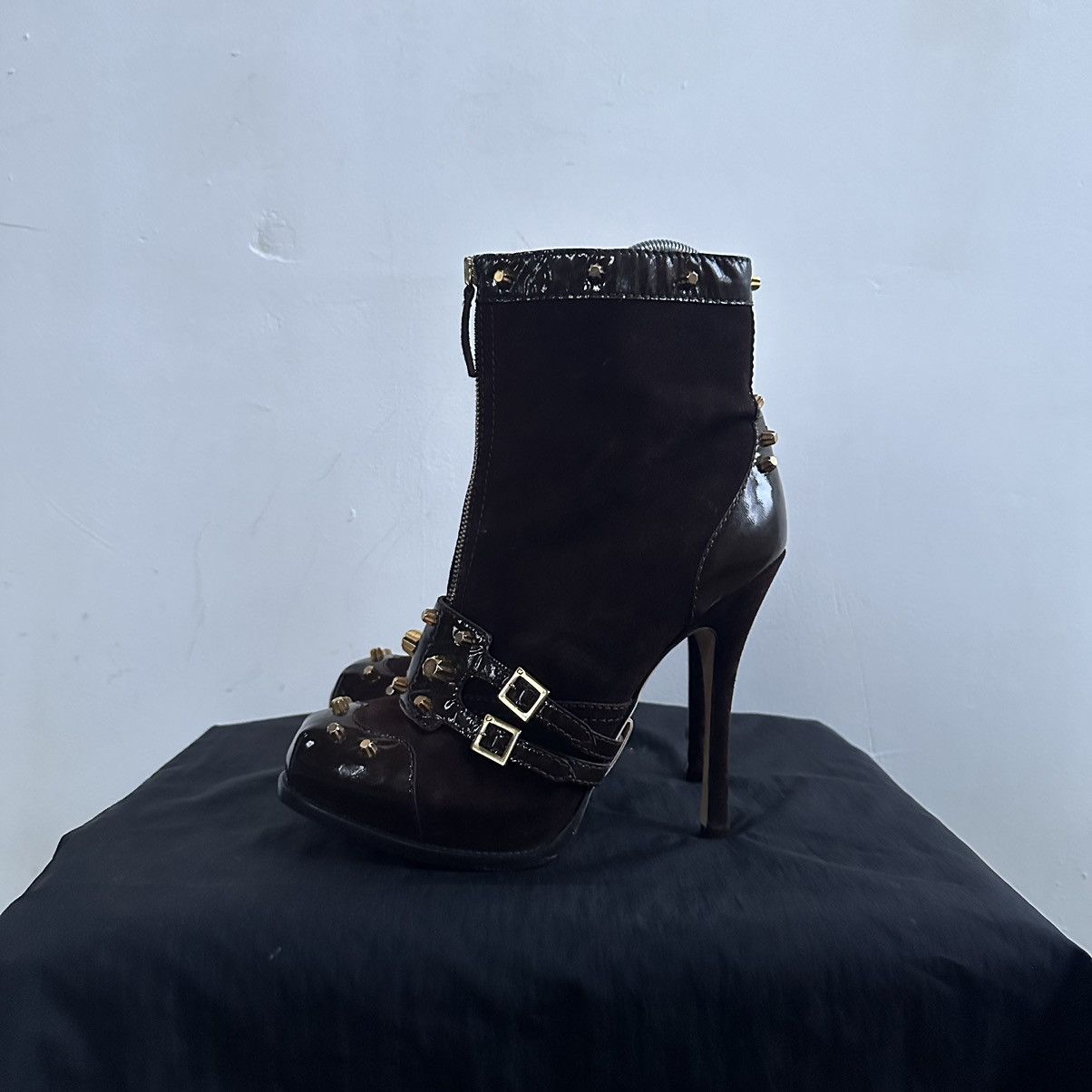 Dsquared2 Dsquared Bone Heel y2k 2010 Runway Limited Edition Boots Size US 10 / IT 40 - 5 Thumbnail