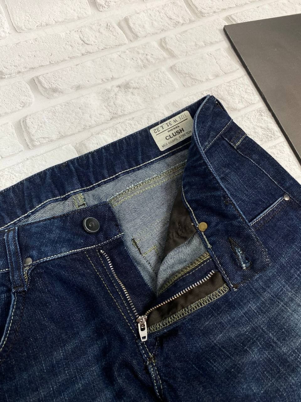 Diesel NEW Diesel Jeans Mens Washed Slim Tapered Zipper Pockets Y2K Size US 31 - 20 Thumbnail