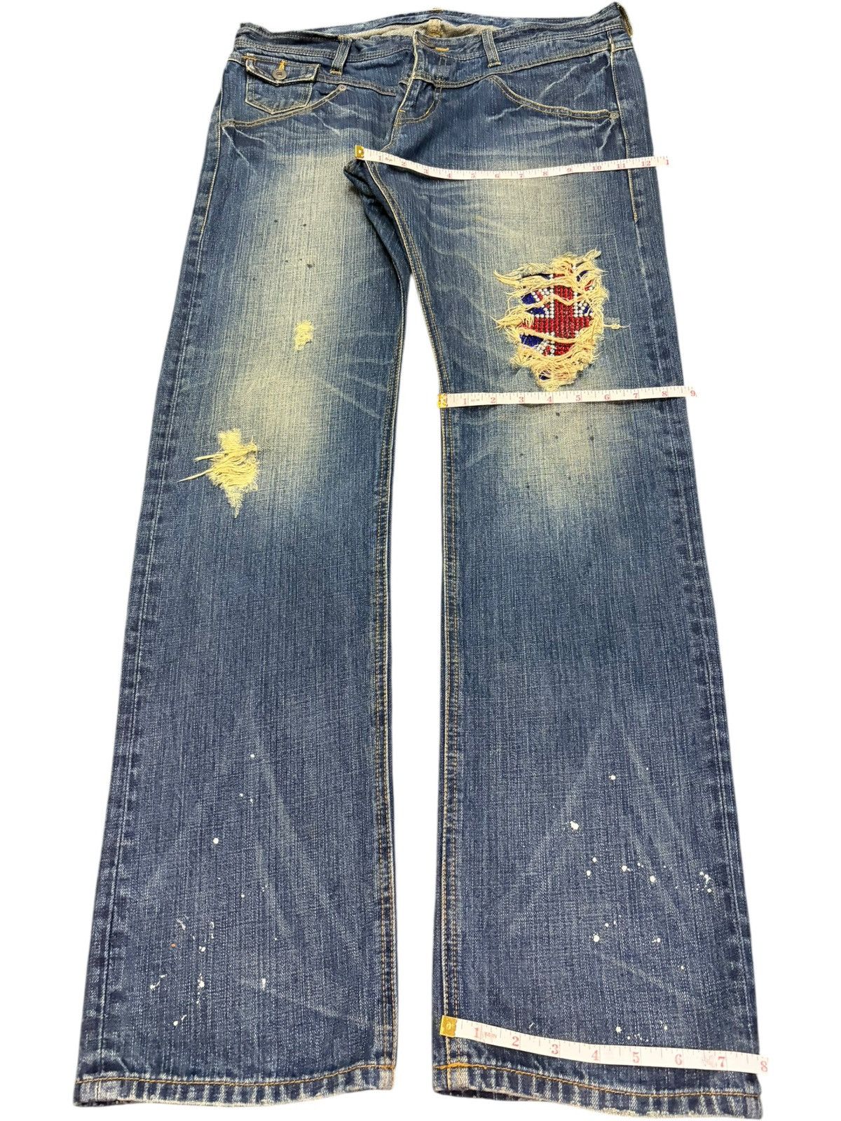 Ksubi Vintage Japanese Brand Rusty Wash Distress Loose Jeans Size US 35 - 8 Thumbnail