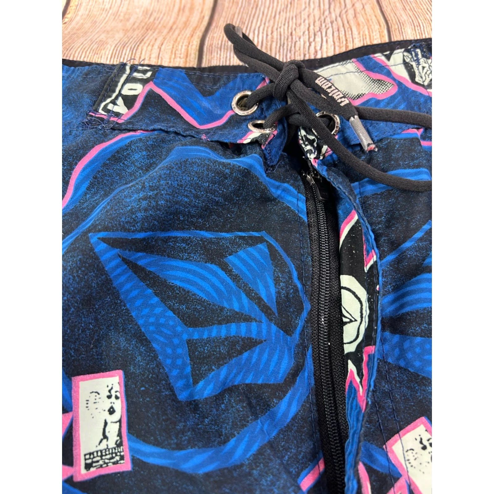 Volcom Volcom Mens Board Shorts Surf Surfing Geometric Beige 34 Mod Tech Swim Stone Beach Outdoor 90s? Size US 34 / EU 50 - 4 Thumbnail