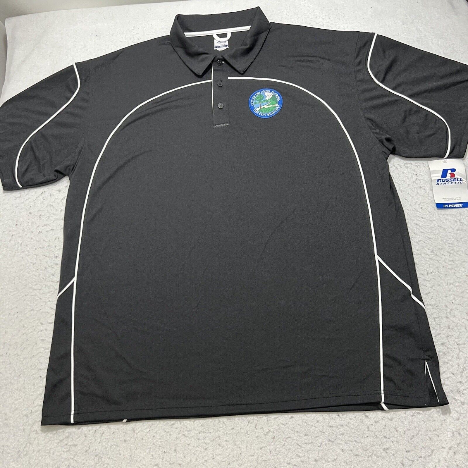 Russell Athletic Russell Men's XXL City of Orlando FL Short Sleeve Polo NWT Size US XXL / EU 58 / 5 - 1 Thumbnail