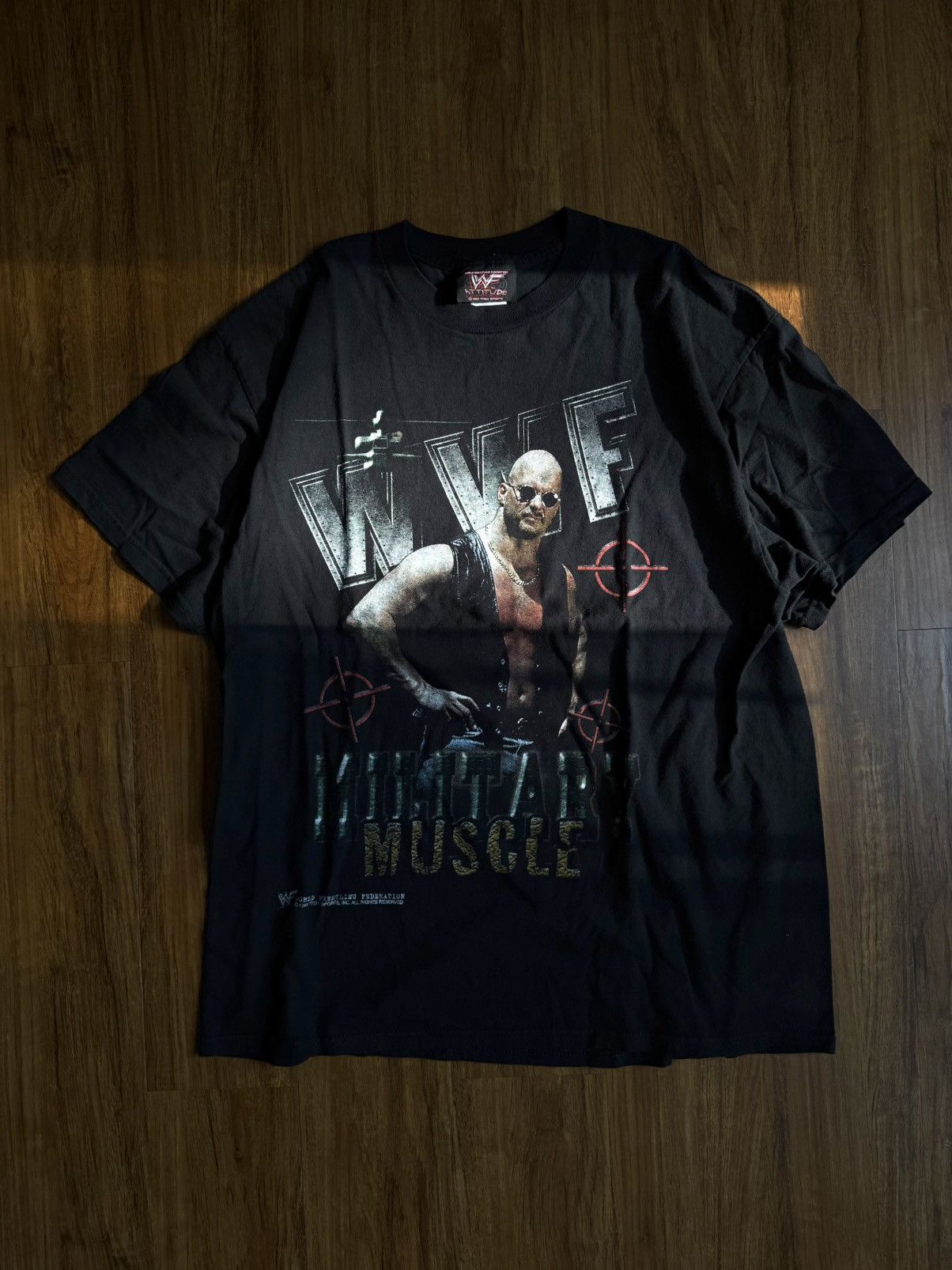 WWF Vintage WWF Stone Cold Steve Austin Military Muscle tee XL Size US XL / EU 56 / 4 - 1 Thumbnail