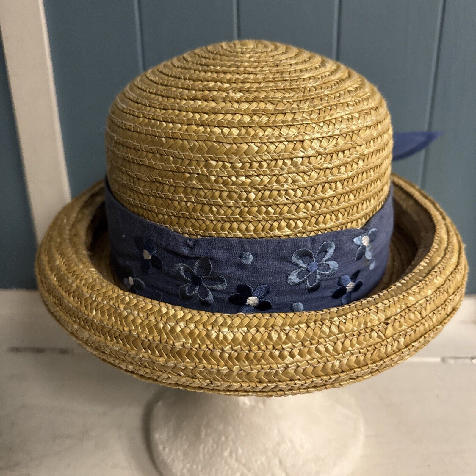 Vintage Vintage Kentucky Derby Acrylic Straw Hat With Floral bandana Size ONE SIZE - 5 Thumbnail