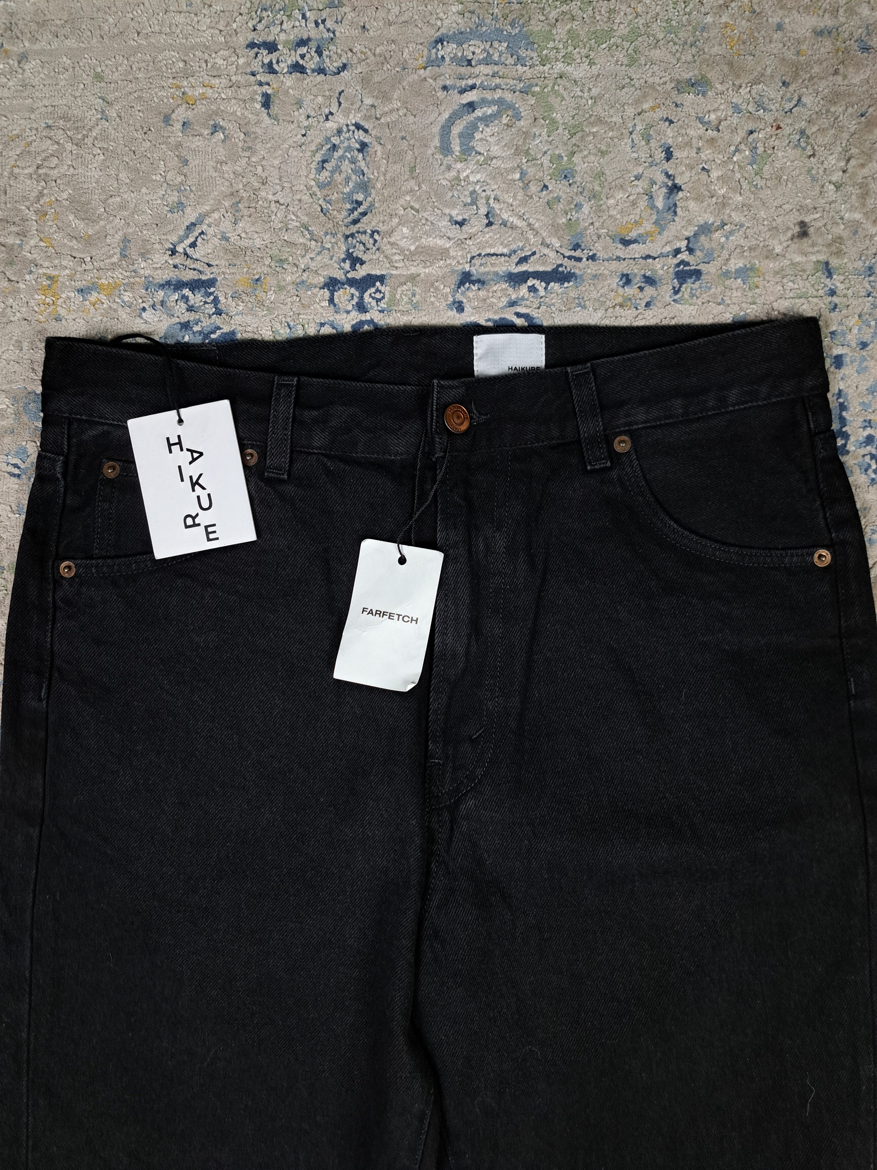 Haikure $220 RRP BNWT Haikure Fergus Black Rinse Wide Leg Denim Size US 33 - 9 Thumbnail