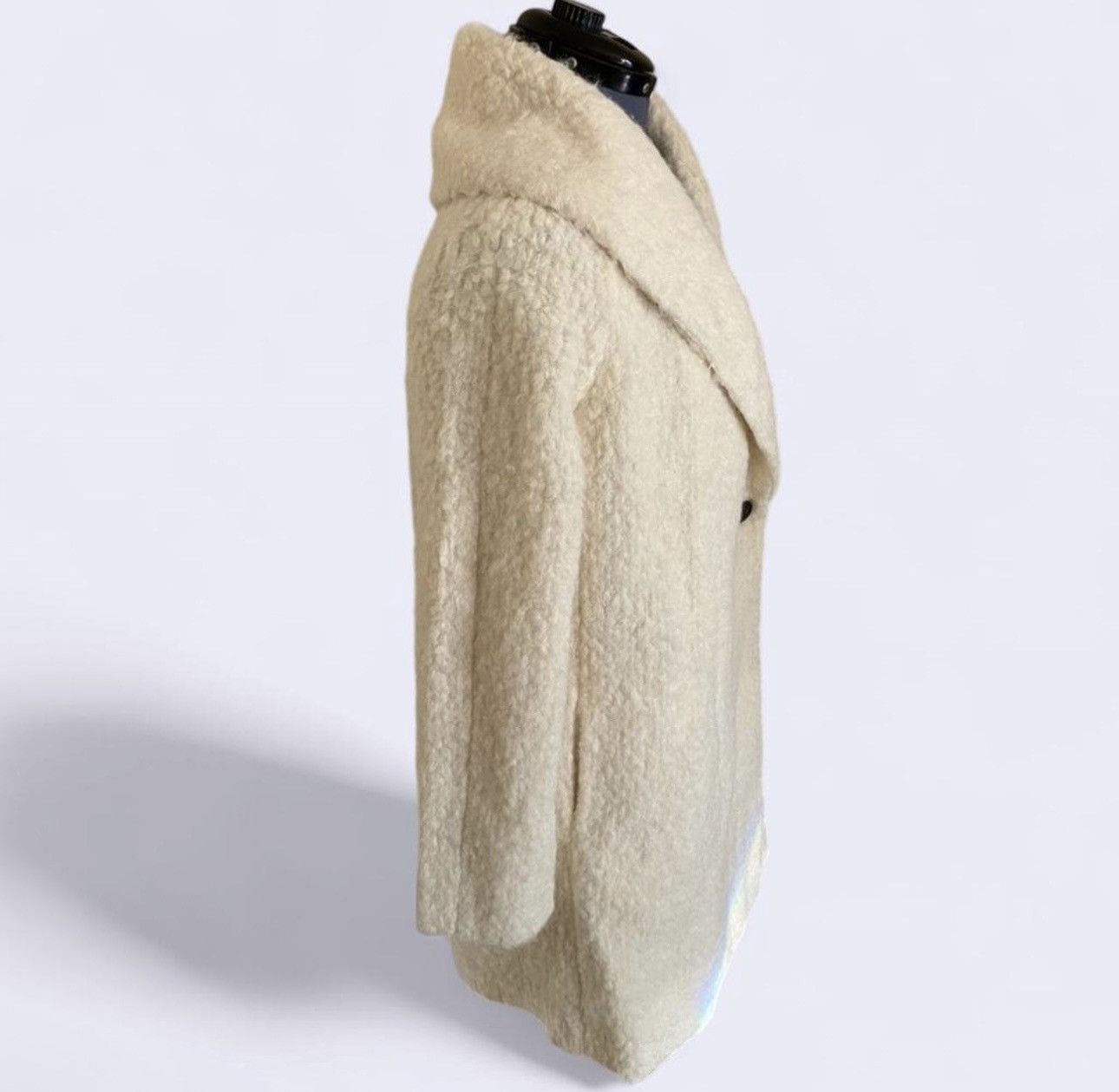 Vince Vince $825 Fuzzy Knit Boucle Car Coat in Winter White Sz M Size M / US 6-8 / IT 42-44 - 7 Thumbnail