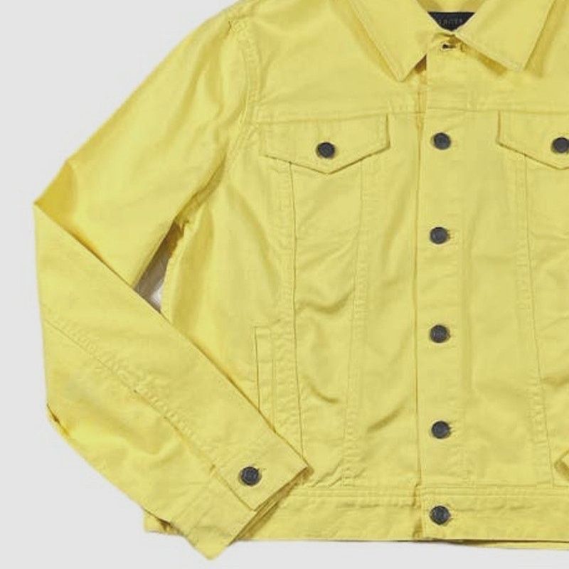 NBDN Nobrandedon Talbots Yellow Denim Blazer/Jacket | Size L Size L / US 10 / IT 46 - 3 Thumbnail
