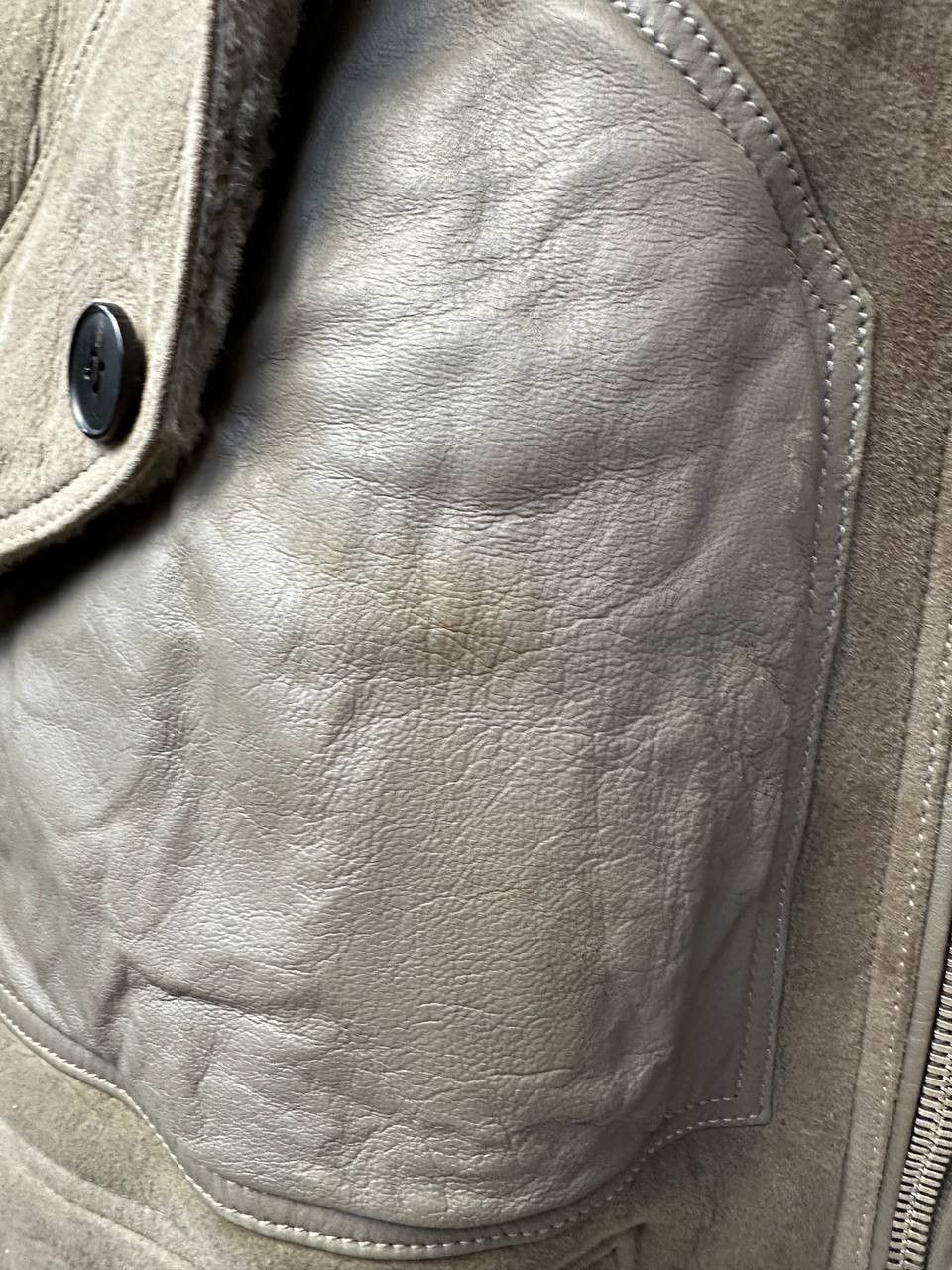 Reiss REISS Shearling Bomber Jacket Toni Grey Sheepskin Size US L / EU 52-54 / 3 - 18 Thumbnail