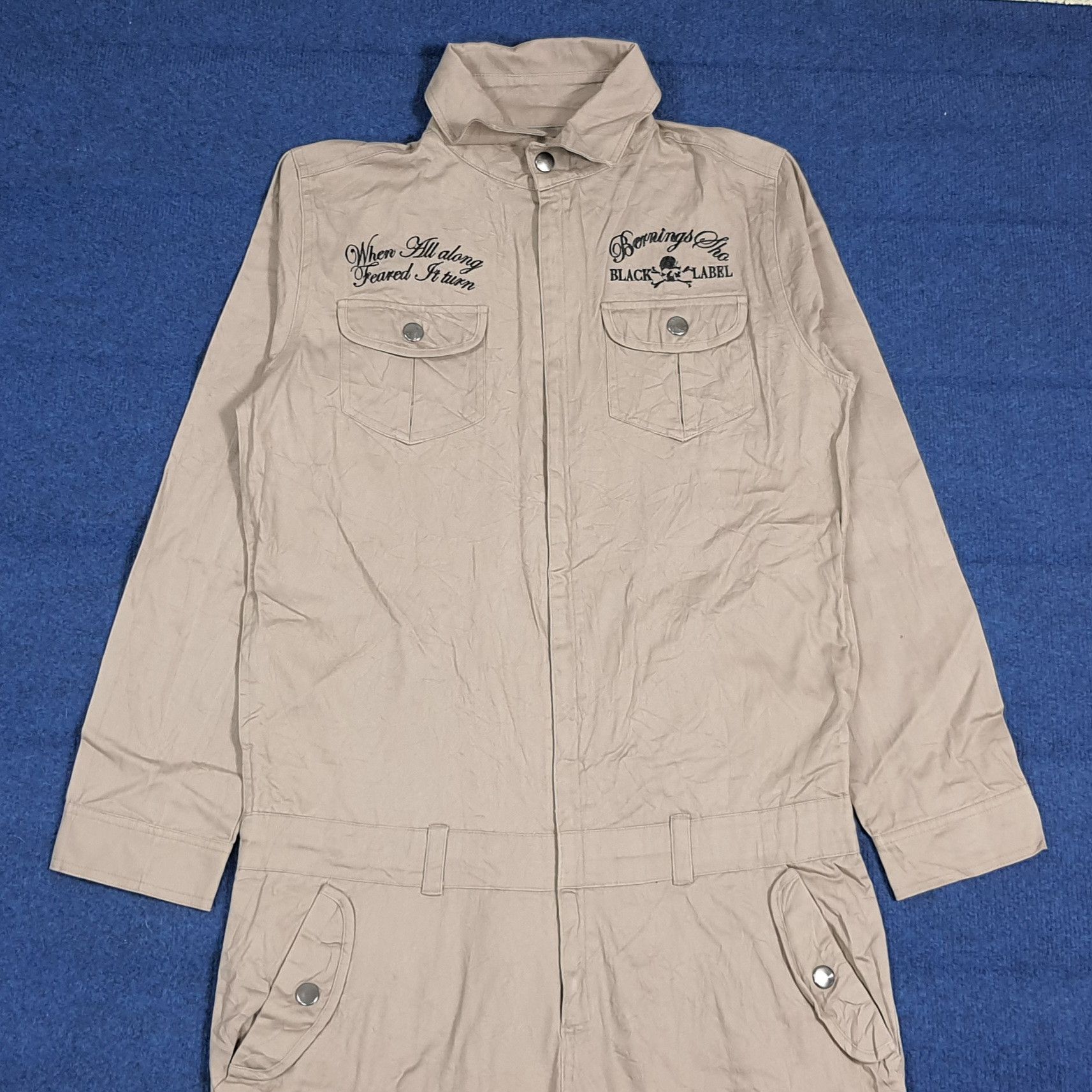 Japanese Brand Vintage Bernings Sho Skull Cargo Goth Punk Coveralls C284N18 Size US S / EU 44-46 / 1 - 3 Thumbnail