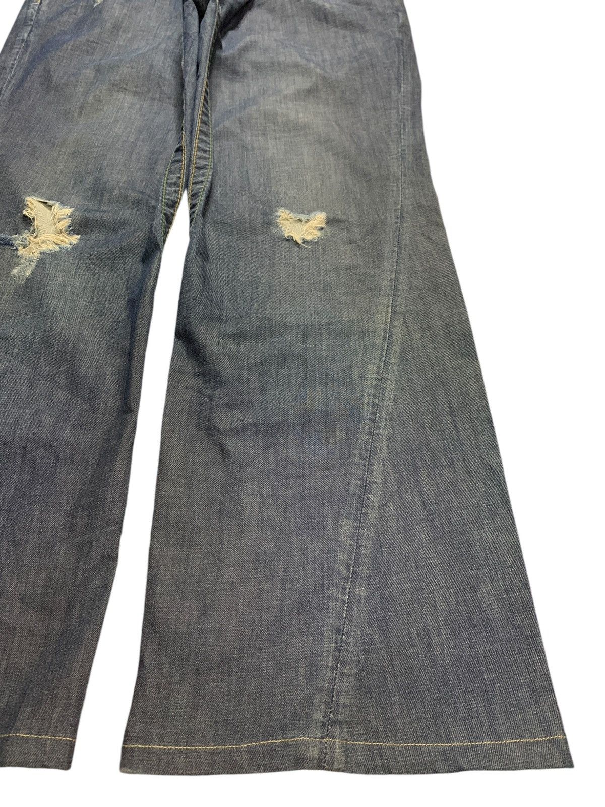 Japanese Brand × Tornado Mart Vintage Japanese Brand Button Fly Distressed Bootcut Jeans Size US 34 / EU 50 - 7 Thumbnail