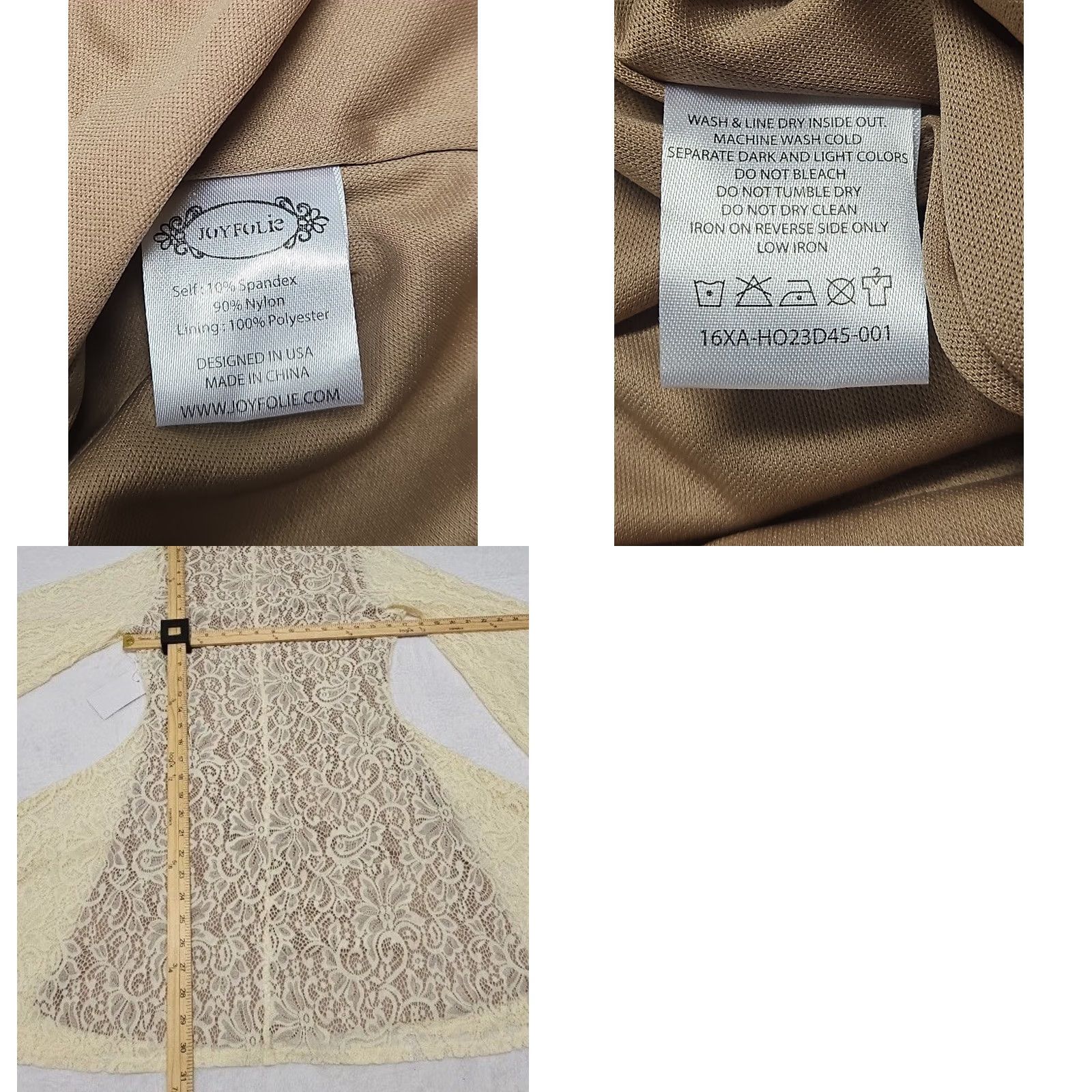 Bell Joyfolie Ivory Lace Dress S Women Bell Sleeve Round Neck Short Dress Bohemian NWT Size S / US 4 / IT 40 - 8 Thumbnail