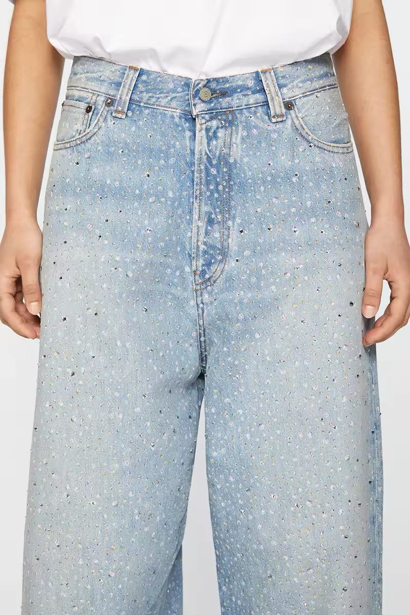 Jean Design High Street Diamond Baggy Retro Pants Jeans Size US 32 / EU 48 - 3 Thumbnail