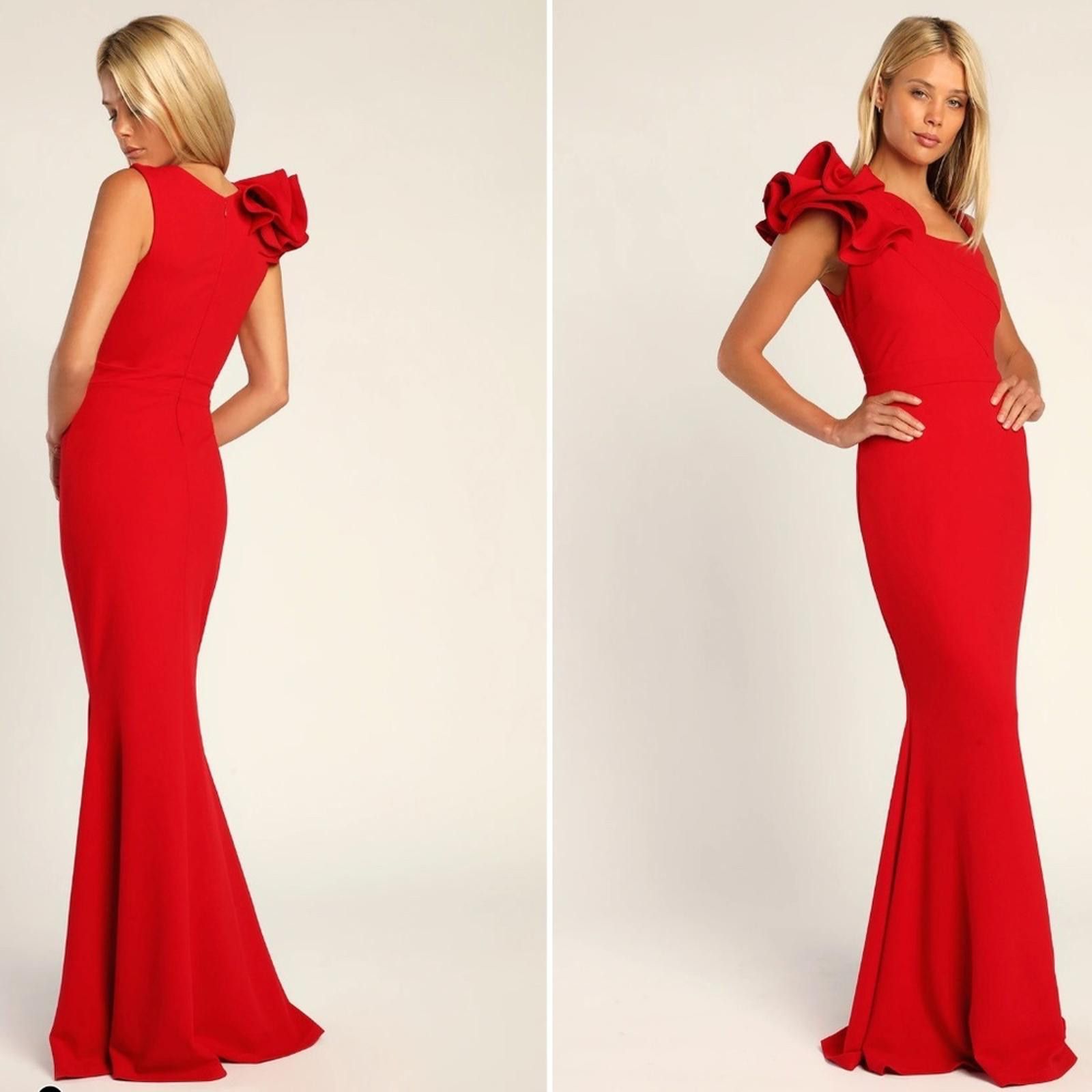 Lulus LULU's Sexy Prom Wedding Classic Minimalistic Chic Maxi Size L / US 10 / IT 46 - 1 Thumbnail
