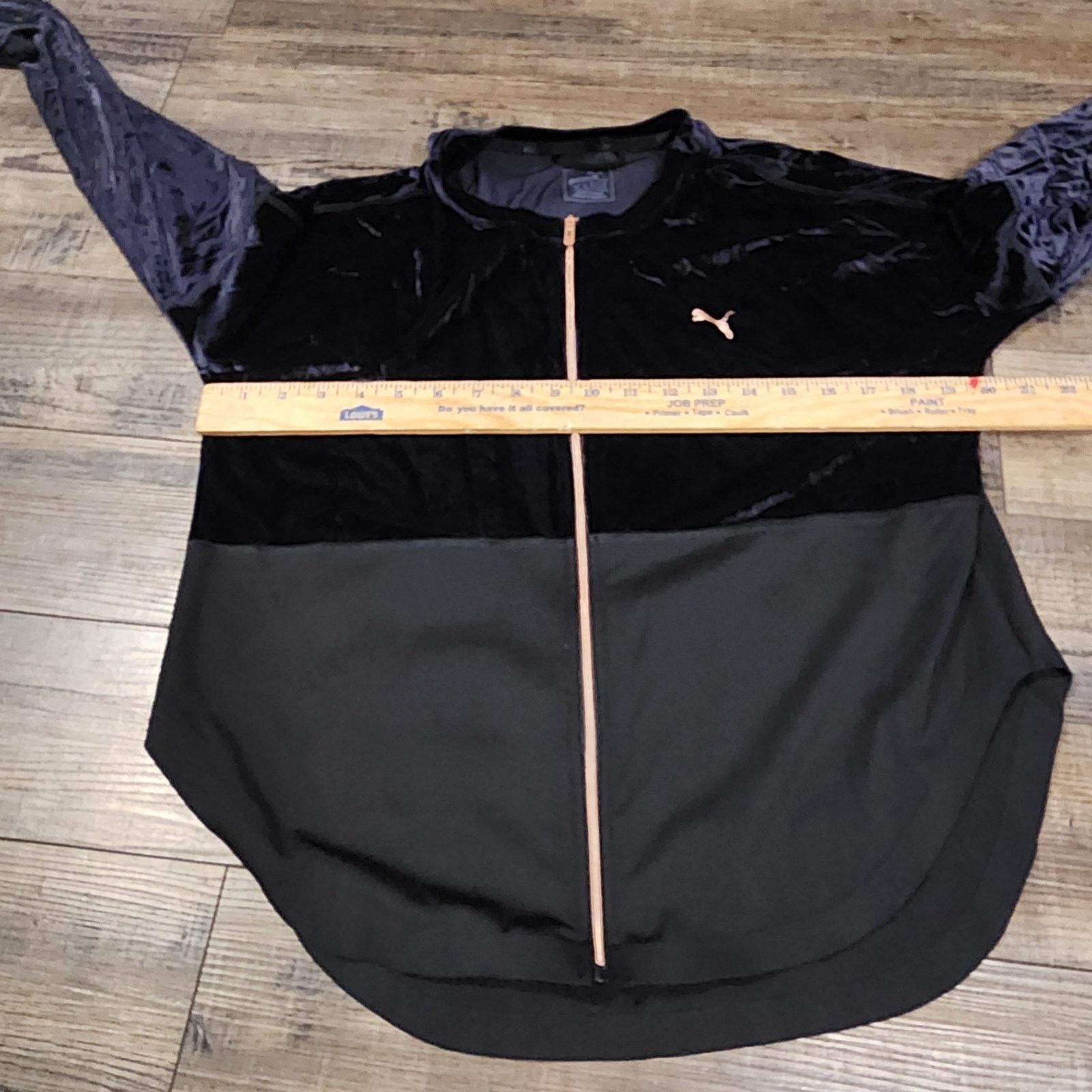Puma PUMA Velour Track Jacket FullZip Big Logo Y2K Black L 2292 Size L / US 10 / IT 46 - 3 Thumbnail