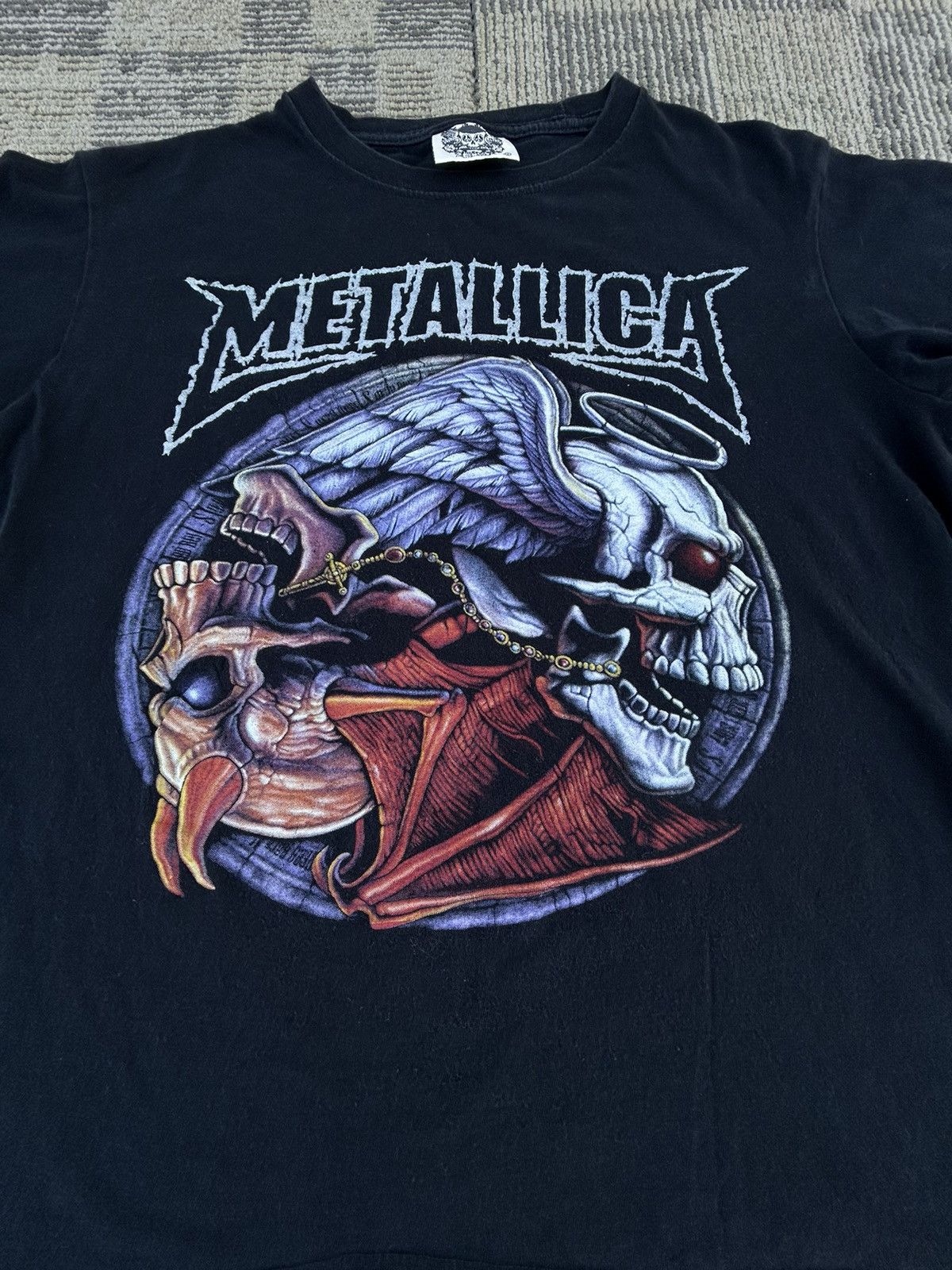 Band Tees Vintage Y2K Metallica Band Skulls Graphic T-shirt Size M / US 6-8 / IT 42-44 - 2 Thumbnail