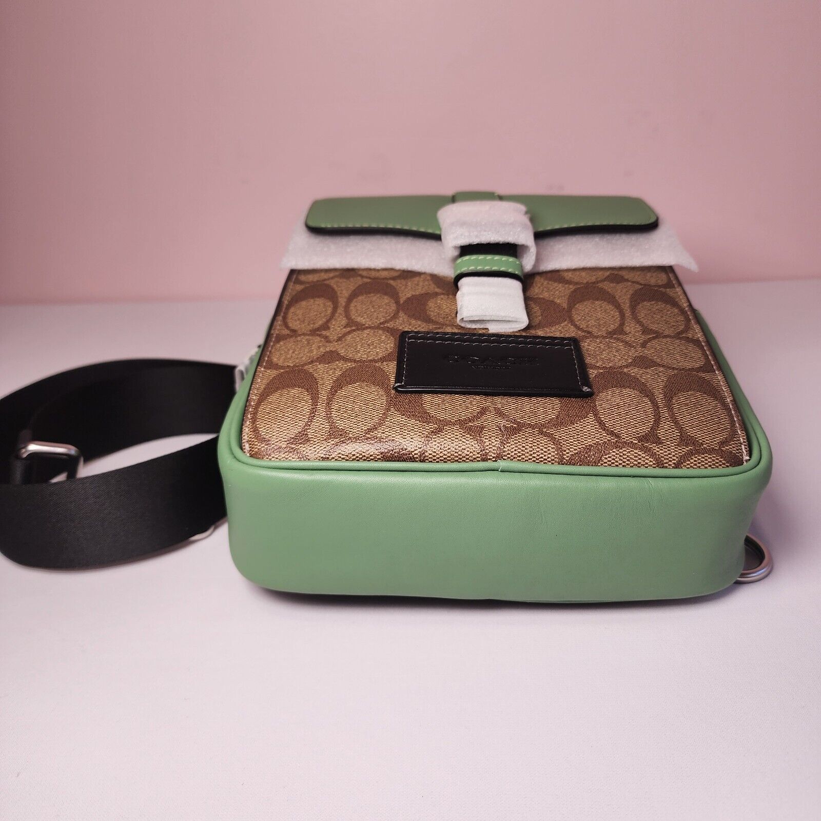 Coach NWT Coach CR268 Track Pack Colorblock Signature Soft Green Size ONE SIZE - 7 Thumbnail