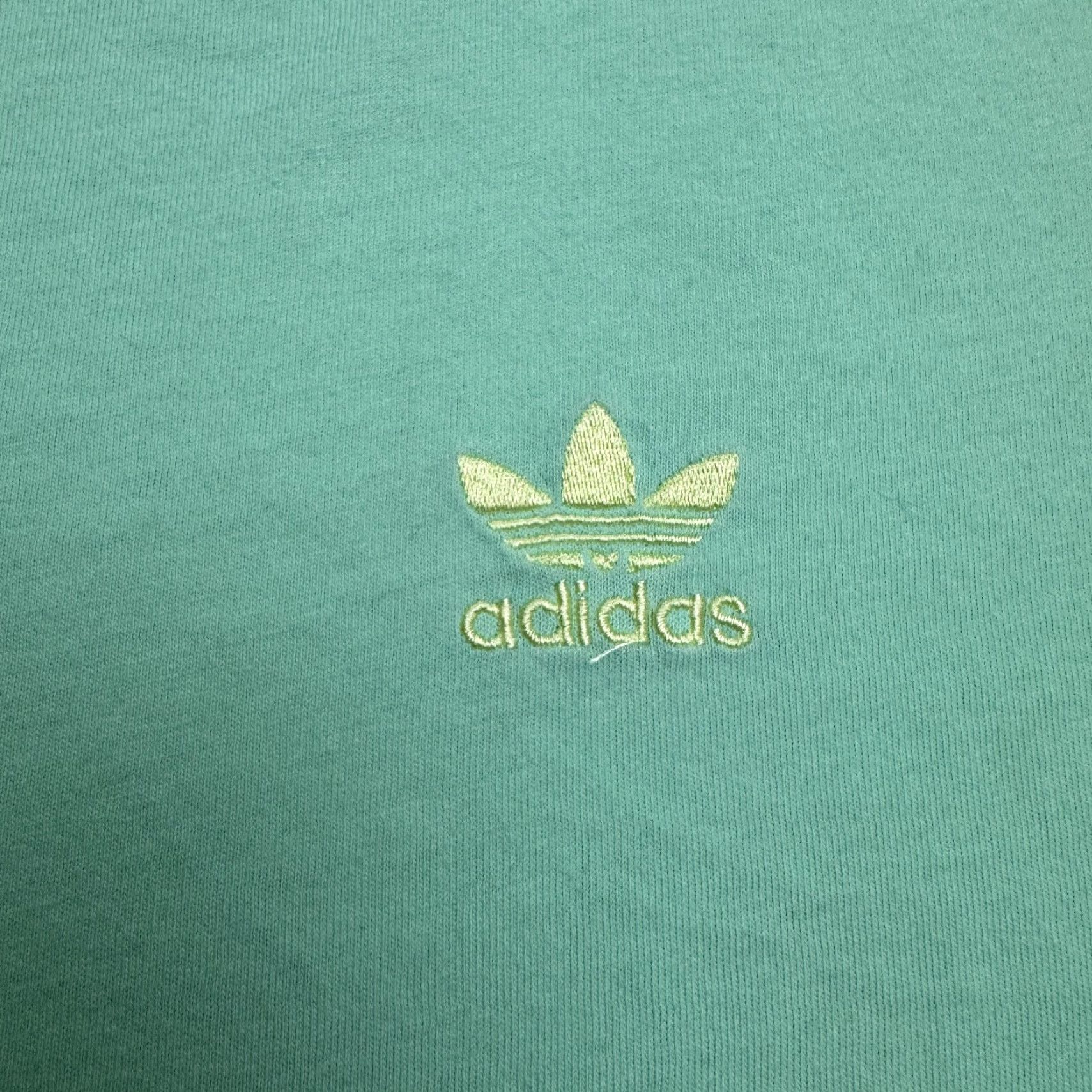 Adidas VINTAGE Adidas Men's T-Shirt Large Green 90s Trefoil Logo Cotton Crew Neck Casual Sportswear Size US L / EU 52-54 / 3 - 3 Thumbnail