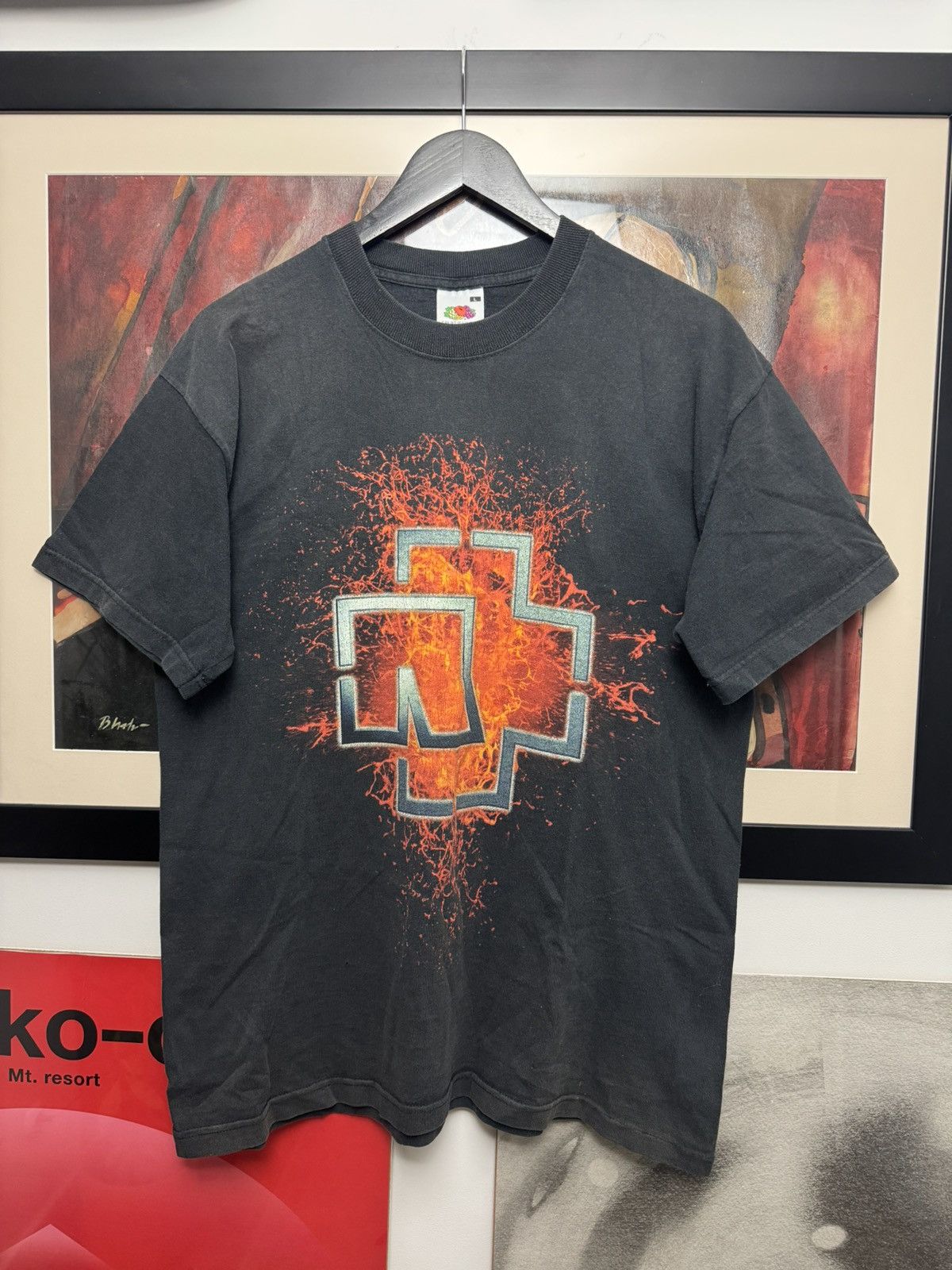 Band Tees Rare Vintage Y2k Rammstein Band Tee Rock Metal Fire Flame Size US L / EU 52-54 / 3 - 1 Thumbnail