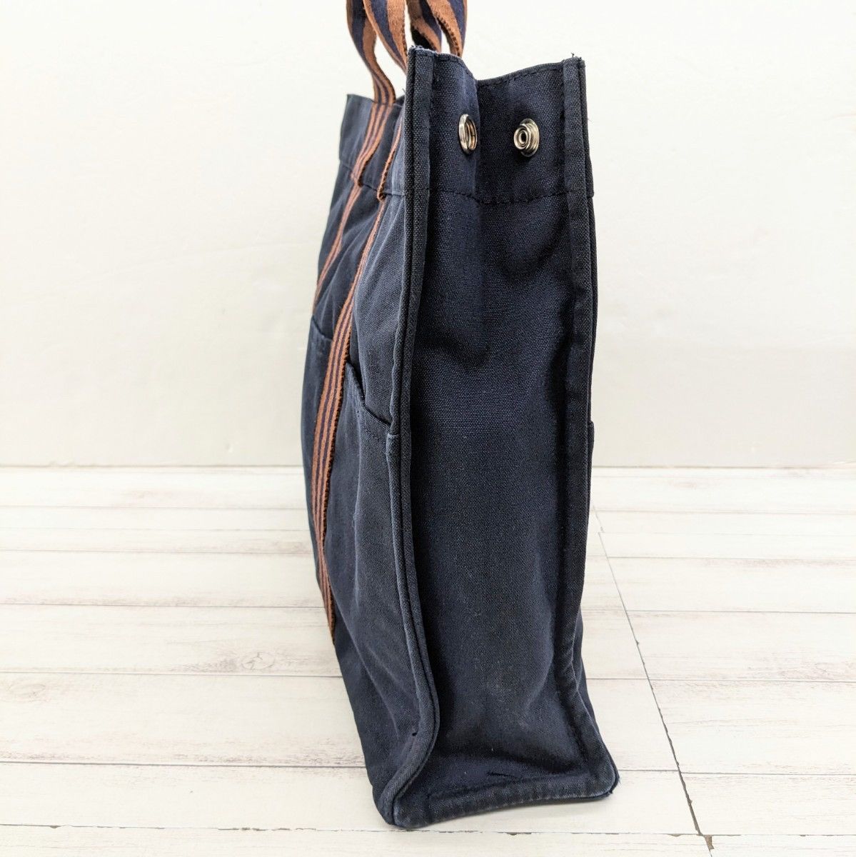 Hermes Sac cabas Hermes vintage toile bleu marine Size ONE SIZE - 2 Thumbnail