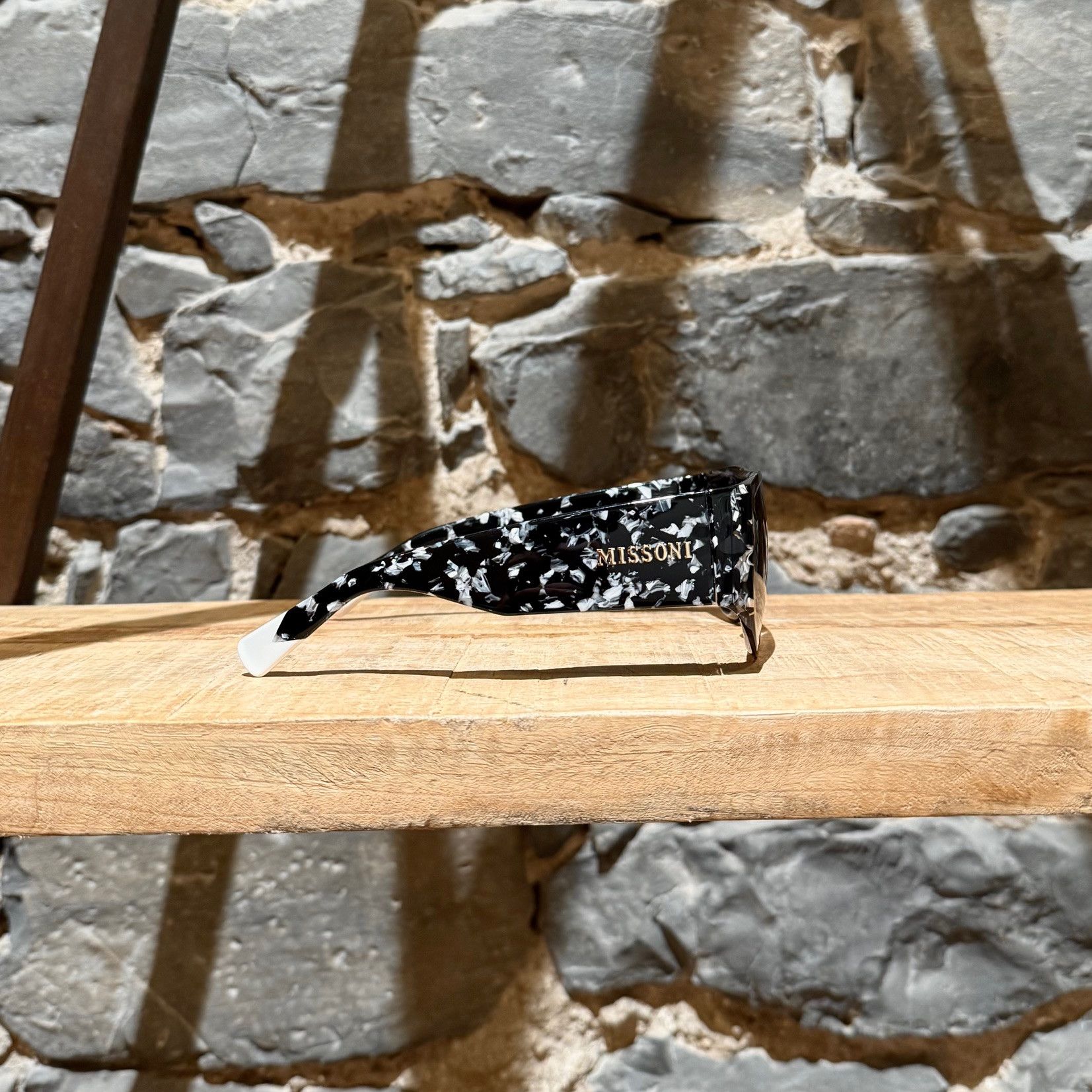 Missoni Missoni MIS 0165 Black White Marble Oversized Sunglasses Size ONE SIZE - 5 Thumbnail