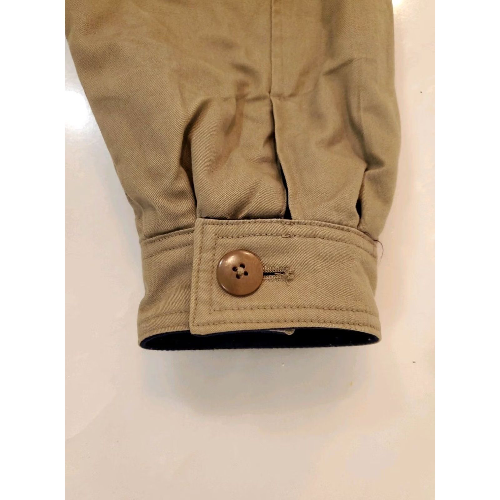 Vintage VINTAGE L.L.Bean Barn Coat Jacket Beige Leather Collar Men's L Canvas Chore Coat Size US L / EU 52-54 / 3 - 6 Thumbnail