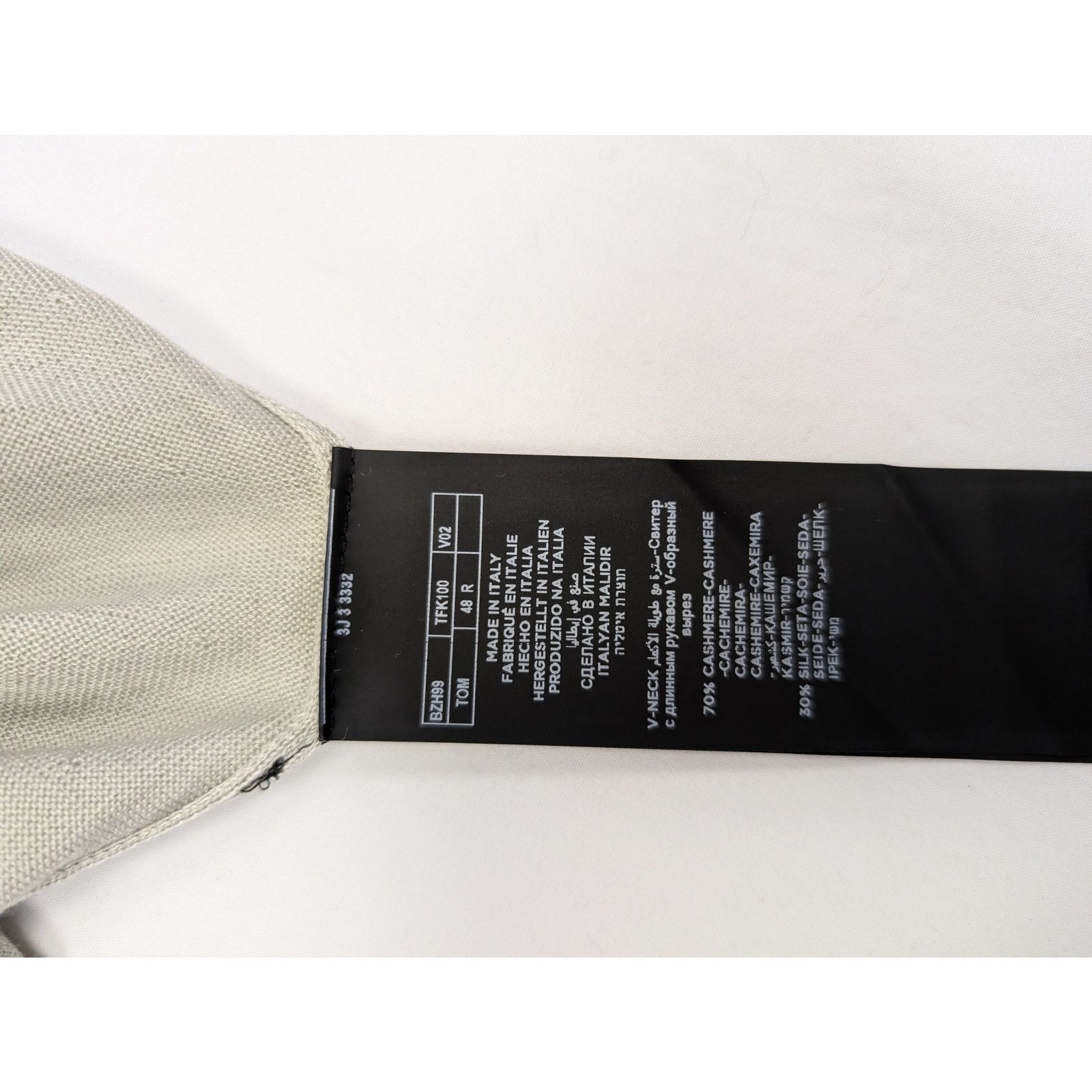 Tom Ford o1rshd1 V-Neck Crewneck Sweater Sweatshirt in Grey Size US M / EU 48-50 / 2 - 13 Thumbnail