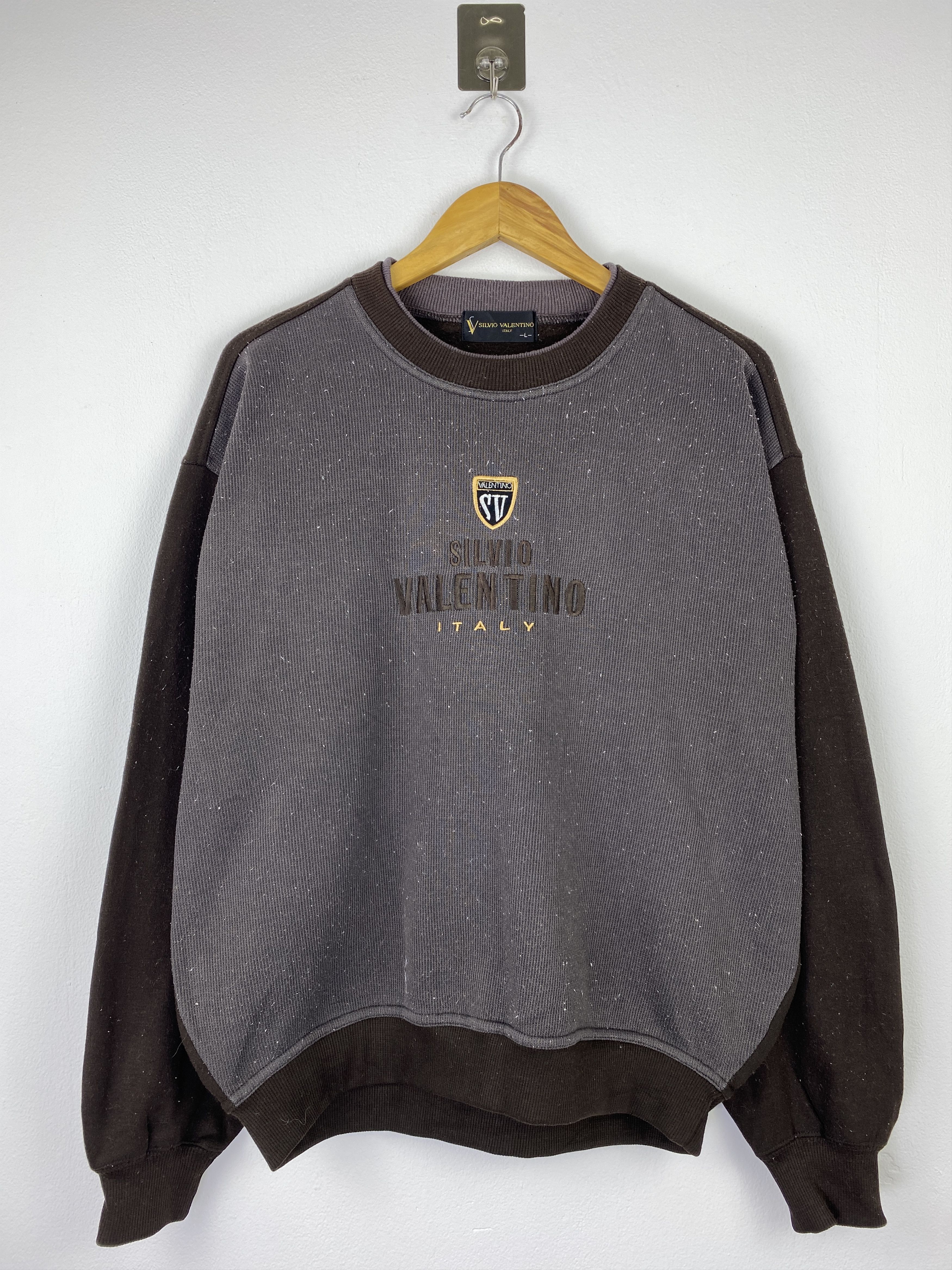 Japanese Brand Vintage Silvio Valentino Spellout Logo Sweatshirt BP0051 Size US L / EU 52-54 / 3 - 1 Thumbnail