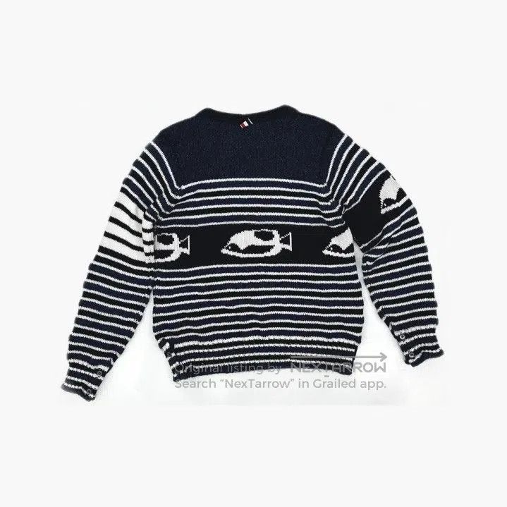 Thom Browne Thom Browne Striped Fish Pattern Knit Sweater. Size US S / EU 44-46 / 1 - 3 Thumbnail