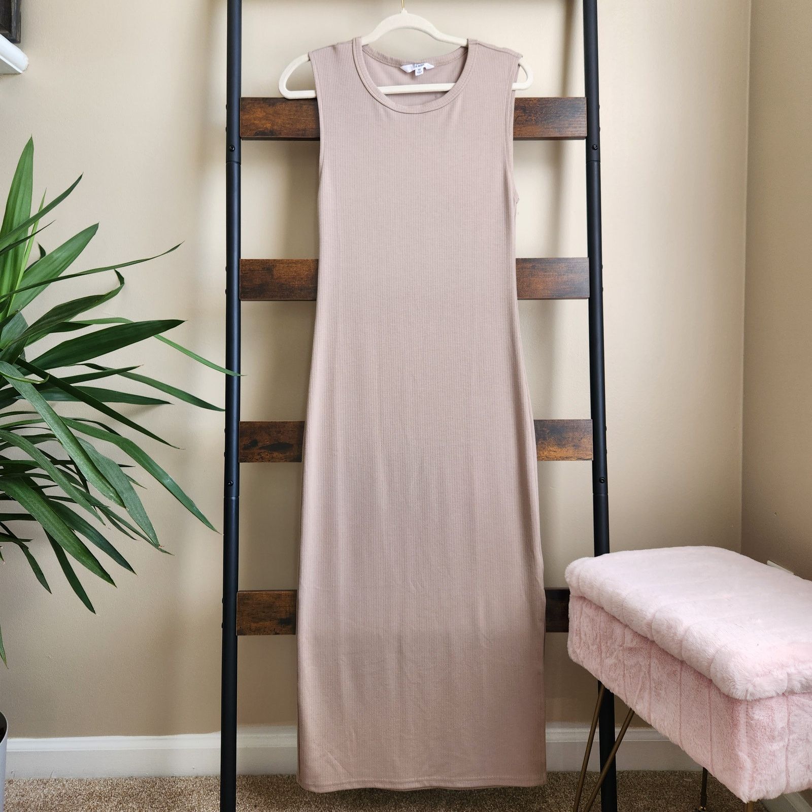 BB Dakota BB Dakota Women Toffee Ribbed Knit Bodycon Midi Dress Size M Size M / US 6-8 / IT 42-44 - 3 Thumbnail