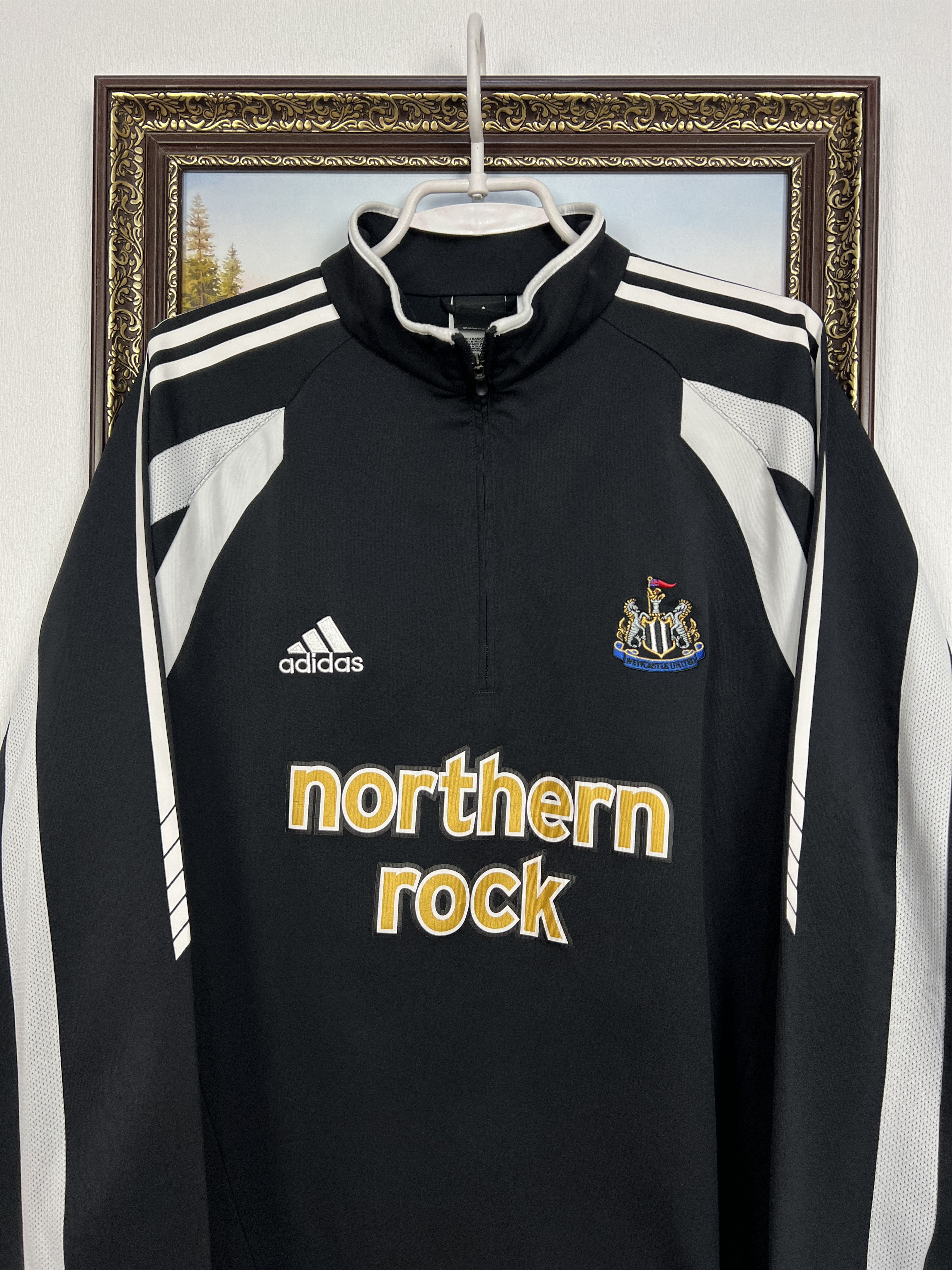 Vintage Adidas Newcastle United Football Train Sweatshirt