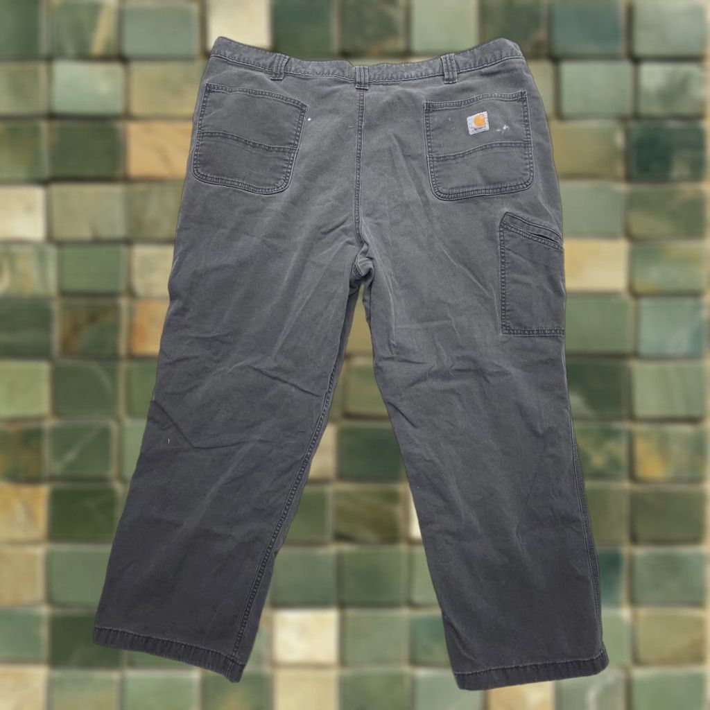 Carhartt Carhartt Pants Mens 44 x 30 Relaxed Rugged Flex Canvas Straight Casual Workwear Cotton Blend 5-Pocket Design Gray Modern Flat Front Mens Pants Size US 44 / EU 60 - 1 Thumbnail