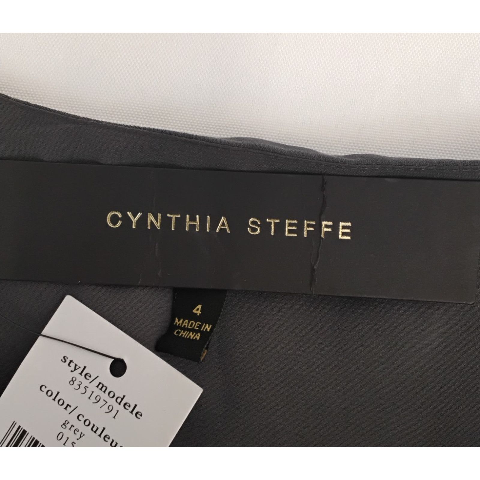Other Cynthia Steffe Silk Dress Women's 4 Gray Asymmetric Bead NWT Size S / US 4 / IT 40 - 8 Thumbnail