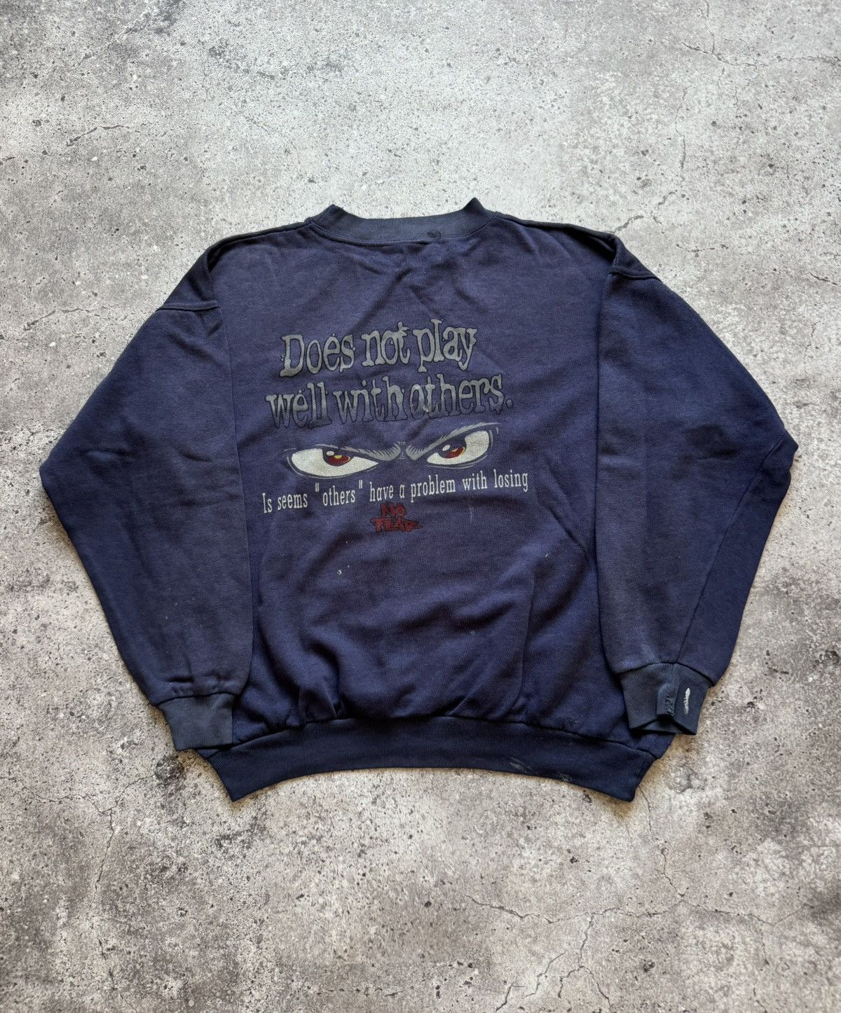 No Fear 🔥TRASHED NO FEAR DOES NOT PLAY WELL WITH OTHERS SWEATSHIRT Size US M / EU 48-50 / 2 - 1 Thumbnail