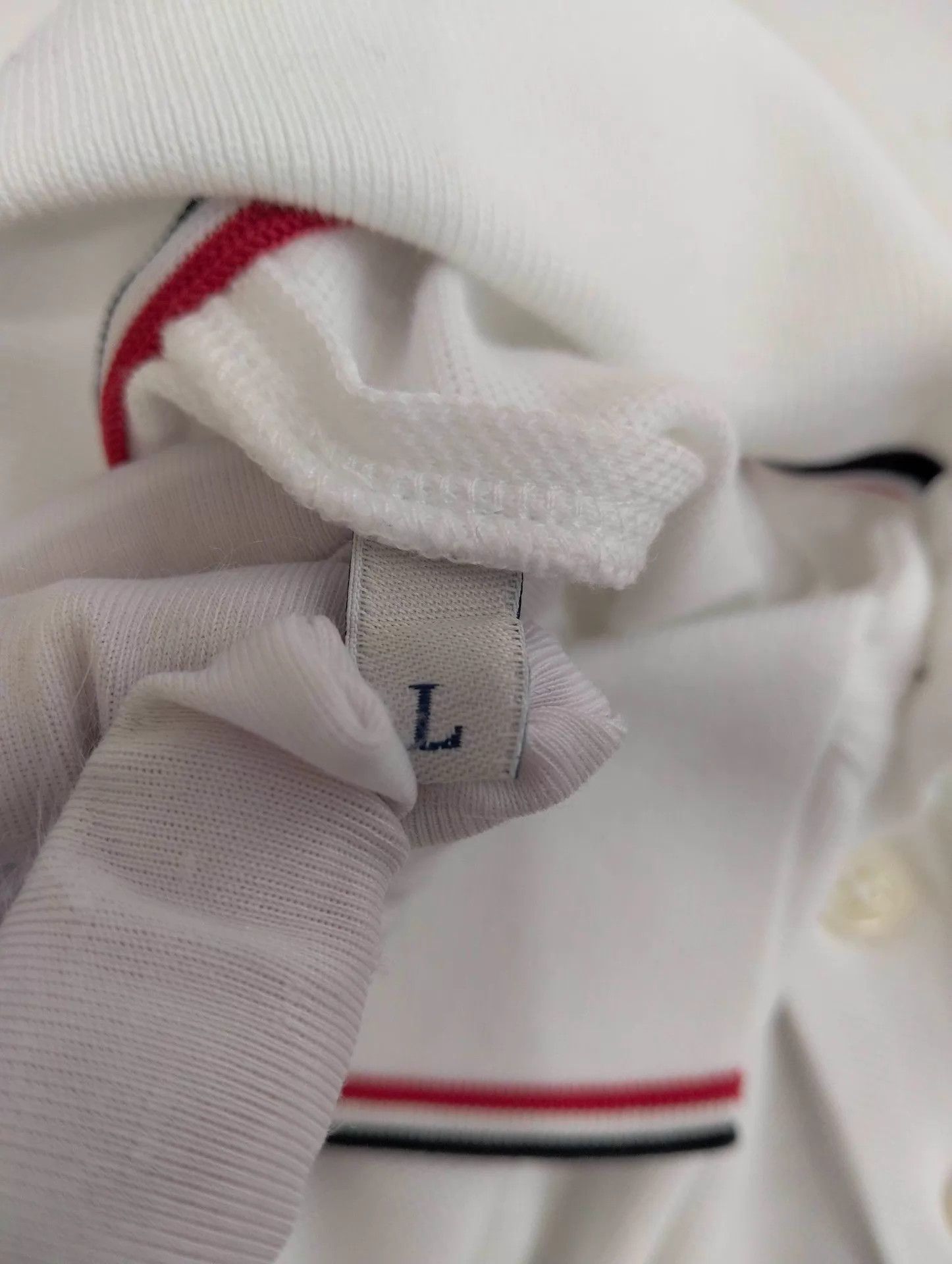 Moncler Moncler White Polo Shirt Short Sleeve L Size US L / EU 52-54 / 3 - 6 Thumbnail