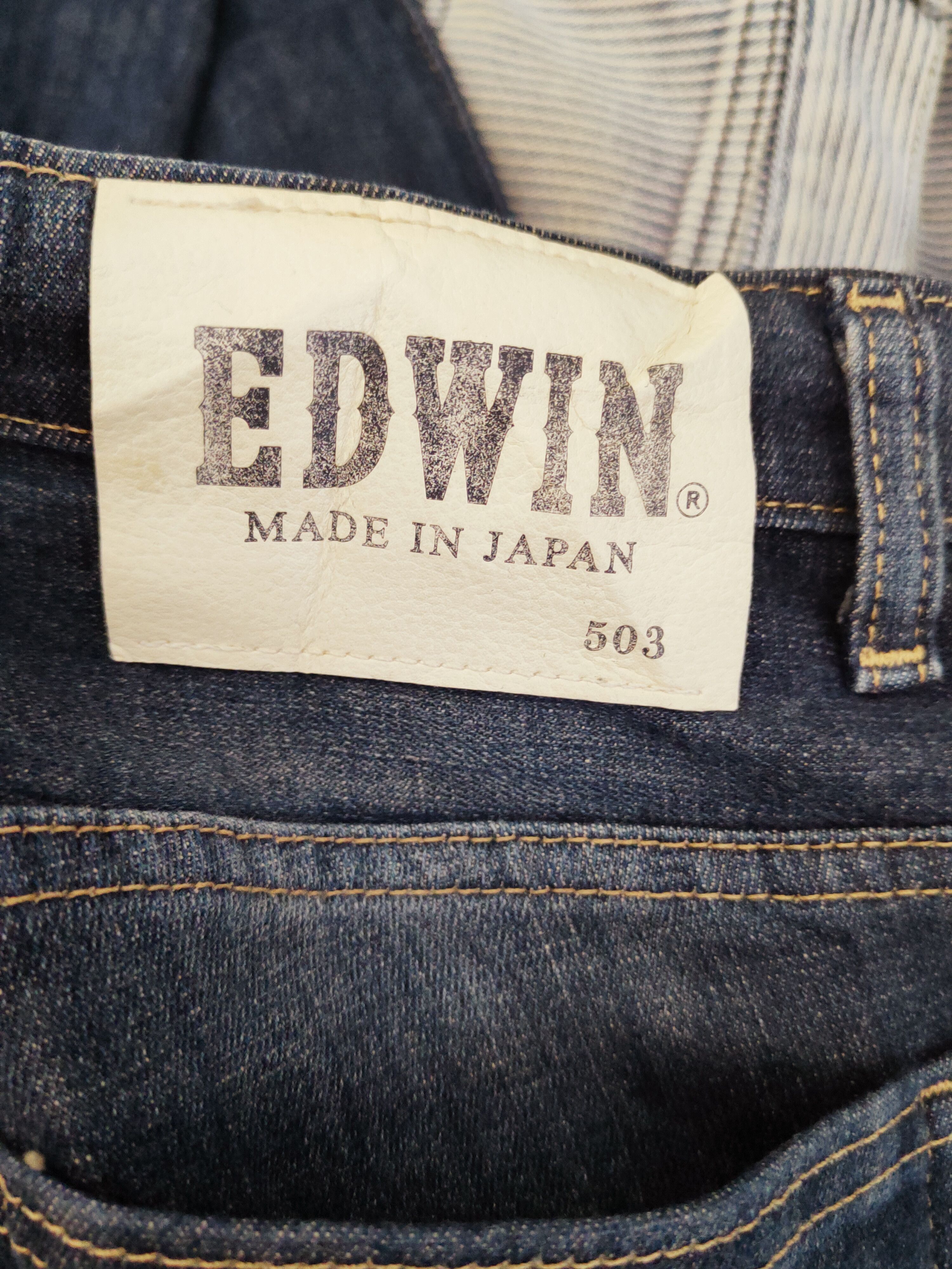 Edwin Edwin vintage Dark Blue Distressed Ripped Jeans #W600 Size US 30 / EU 46 - 15 Thumbnail