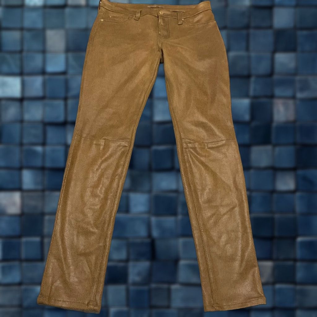 7 For All Mankind 7 For All Mankind Womens Jeans Skinny Mid Rise Brown Faux Leather 28 Size 28" / US 6 / IT 42 - 1 Thumbnail