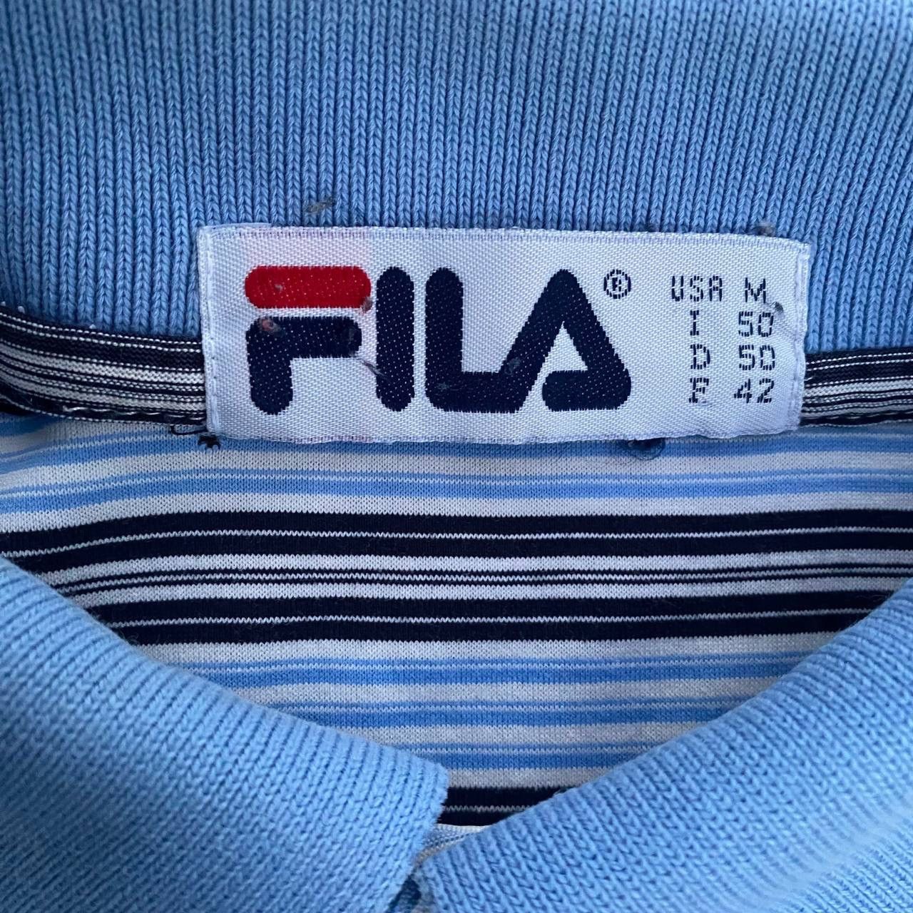 Fila Vintage Fila Polo Striped Size L Y2K 00s USA Basic Fit Tee Size US L / EU 52-54 / 3 - 11 Thumbnail