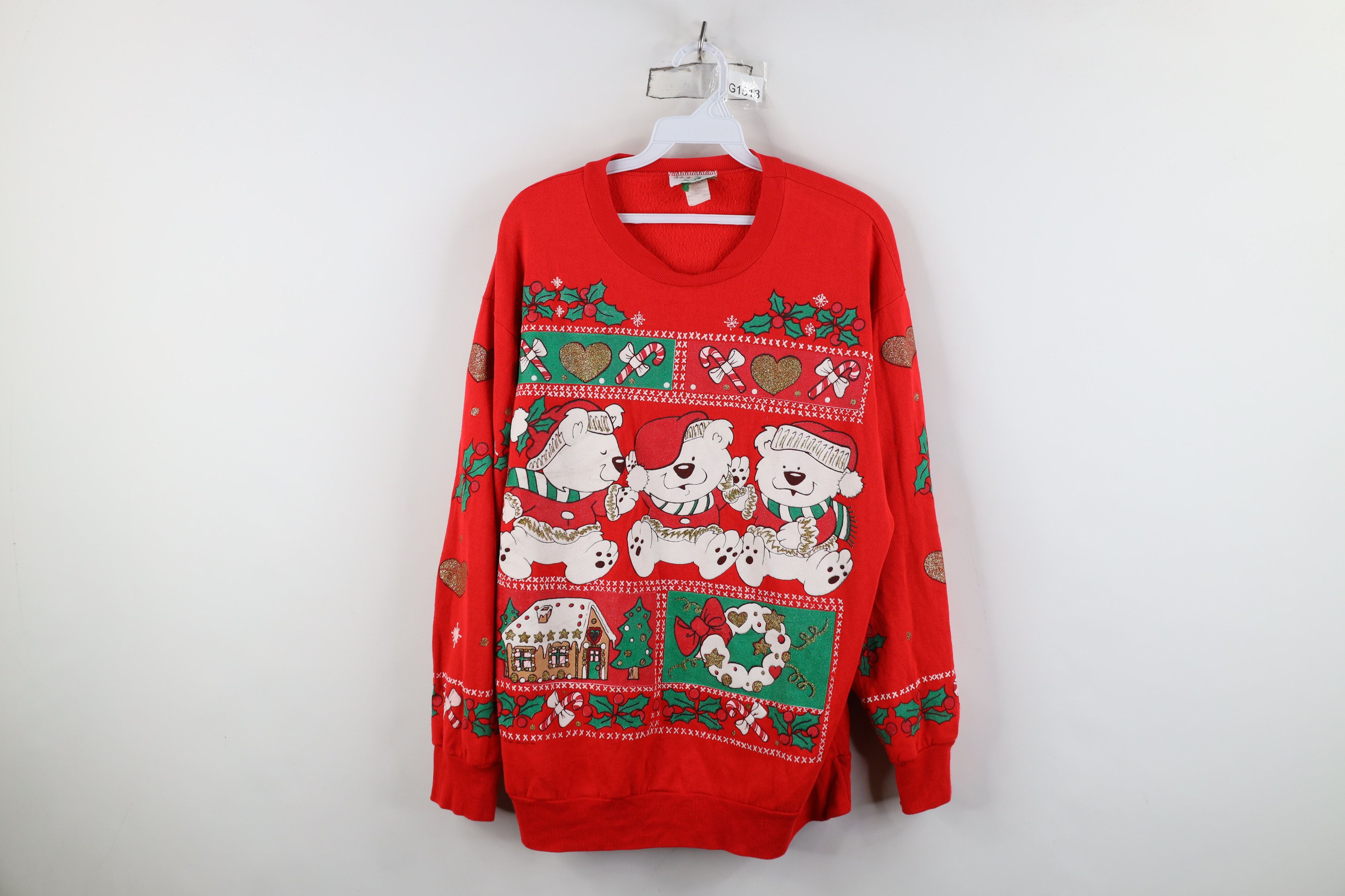 Vintage Vintage 90s Streetwear Over Print Crewneck Sweatshirt USA Size US L / EU 52-54 / 3 - 1 Thumbnail