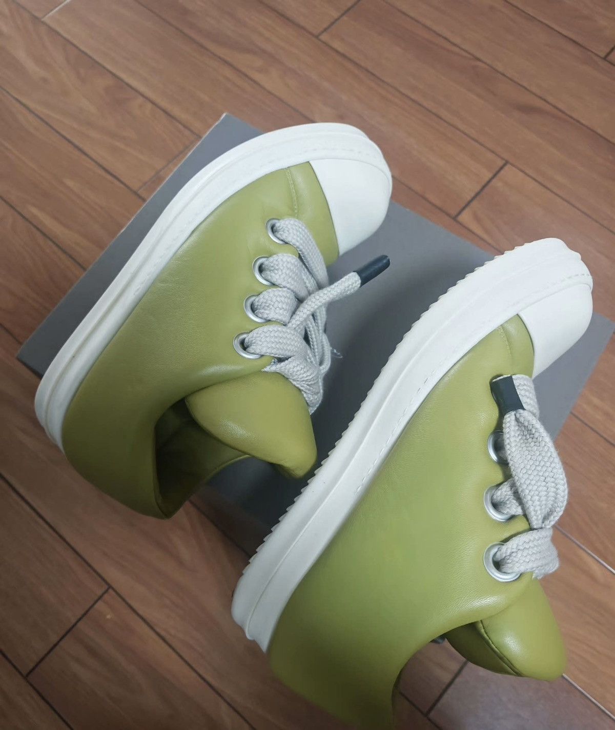 Rick Owens Rick Owens Geobasket Sneakers Avocado Green Size US 9 / EU 42 - 3 Thumbnail