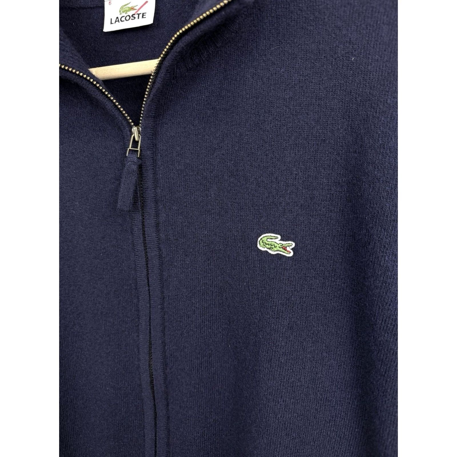 Lacoste VINTAGE Lacoste Wool Sweater Pullover 90s Made in France Woolmark Blue Mens XL Size US XL / EU 56 / 4 - 4 Thumbnail