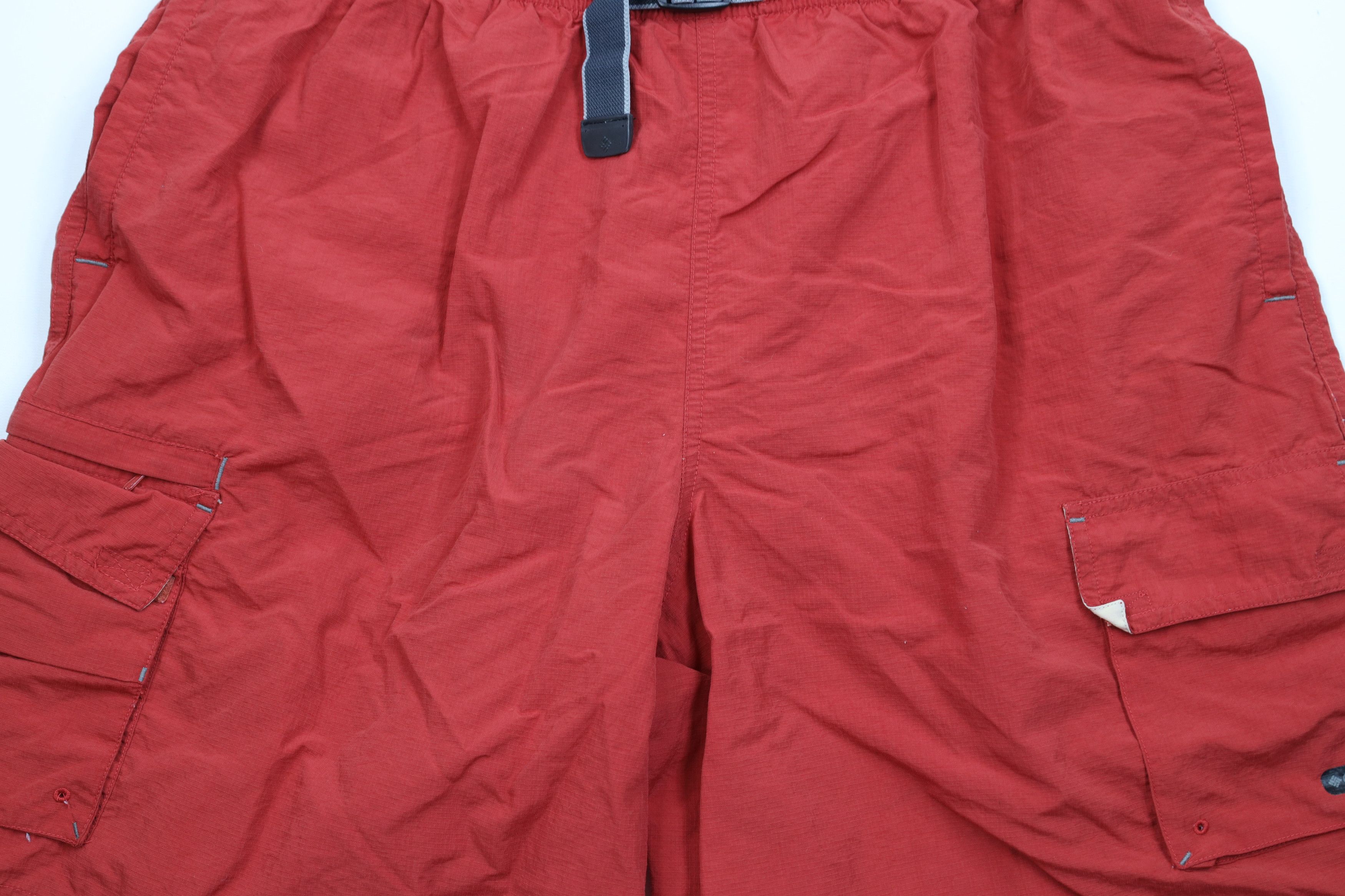 Columbia Vintage Y2K Columbia Lined Above Knee Cargo Shorts Red Size US 36 / EU 52 - 3 Thumbnail