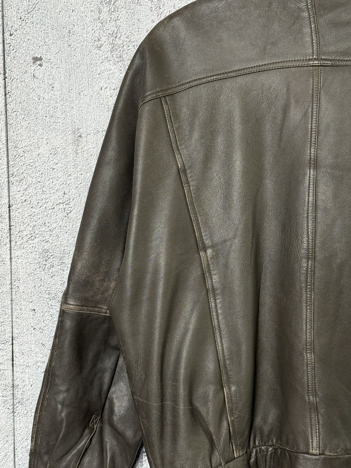 Vintage Vintage Brown Leather Jacket Retro Style Flight Bomber Size US L / EU 52-54 / 3 - 13 Thumbnail