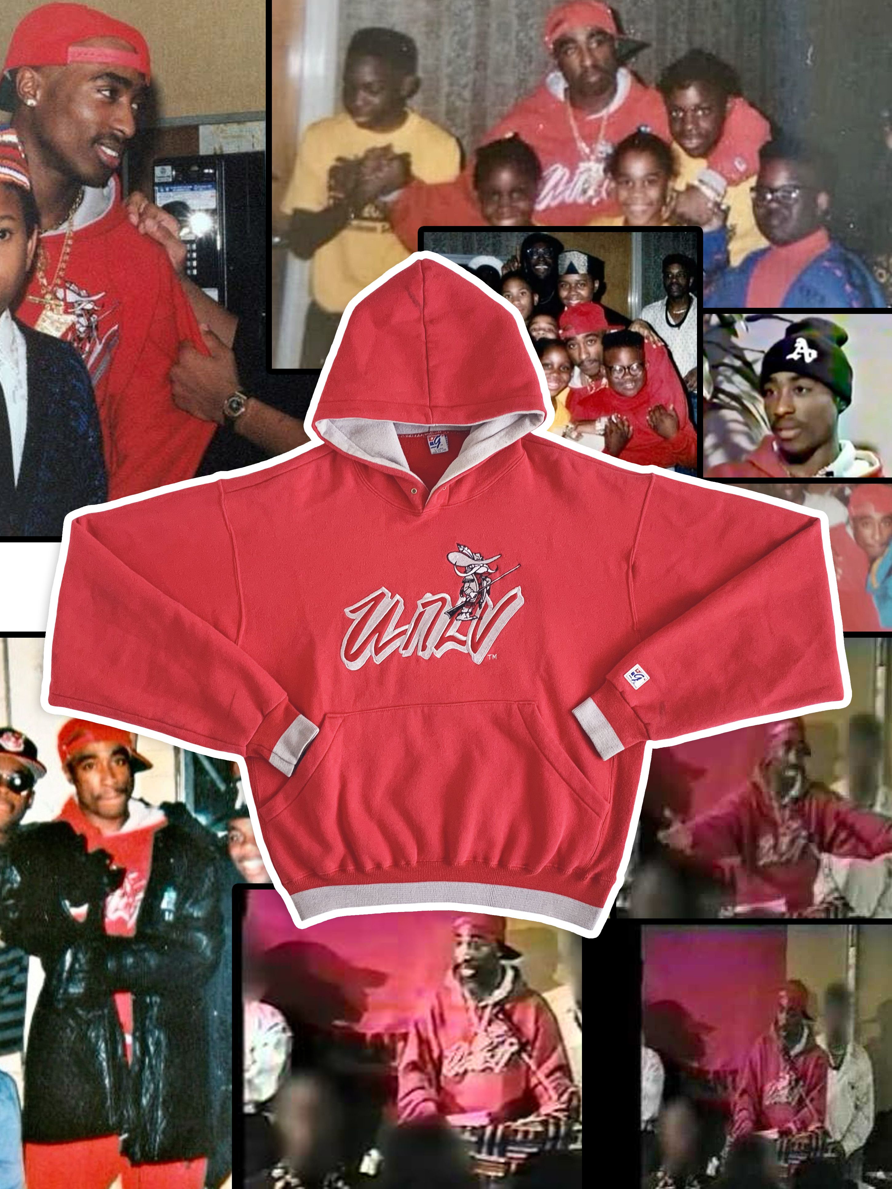 The Game RARE Vintage UNLV Hoodie Runnin Rabels Oversize 2pac Tupac Size US XL / EU 56 / 4 - 1 Thumbnail
