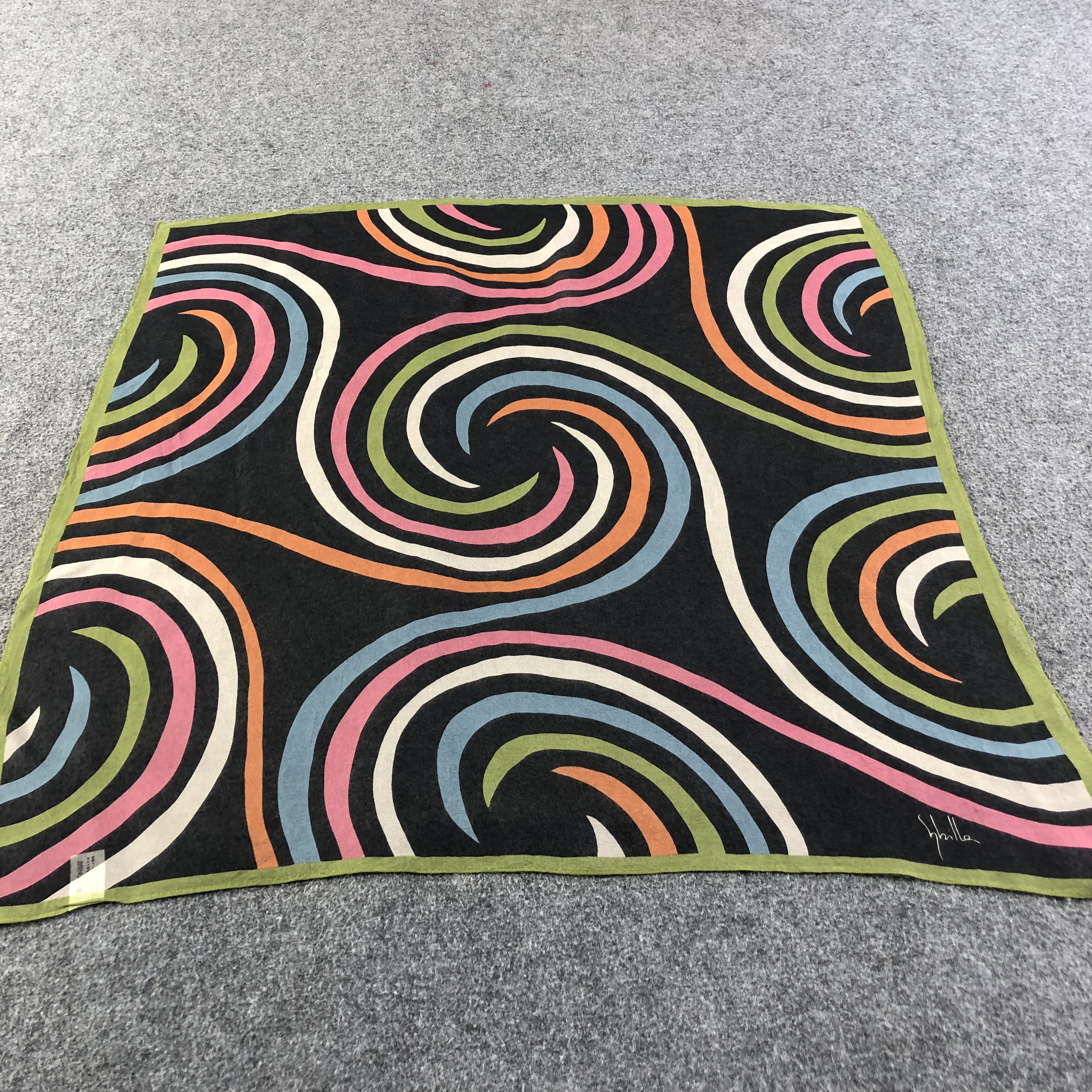 Vintage Shilla Abstract Silk Scarf M836 Size ONE SIZE - 1 Thumbnail
