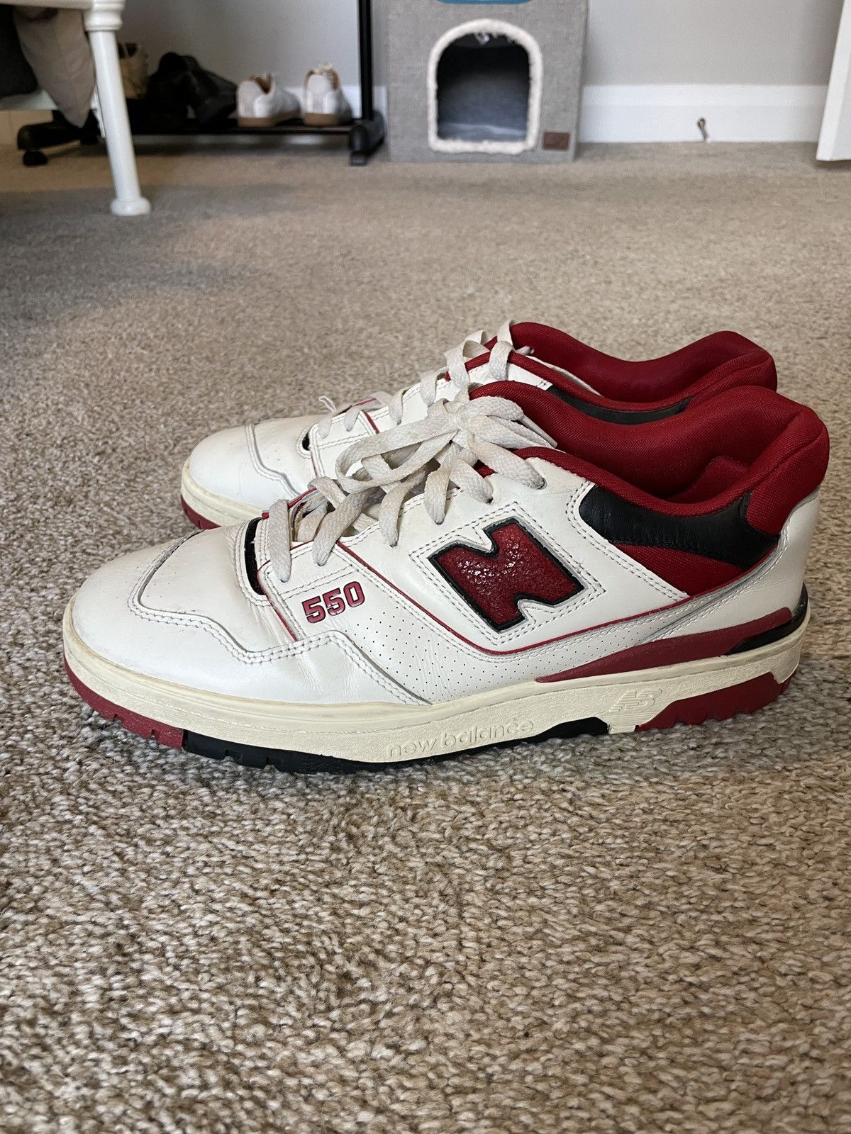 Aime Leon Dore × New Balance ALD New Balance 550 Red/White Size US 11 / EU 44 - 5 Thumbnail