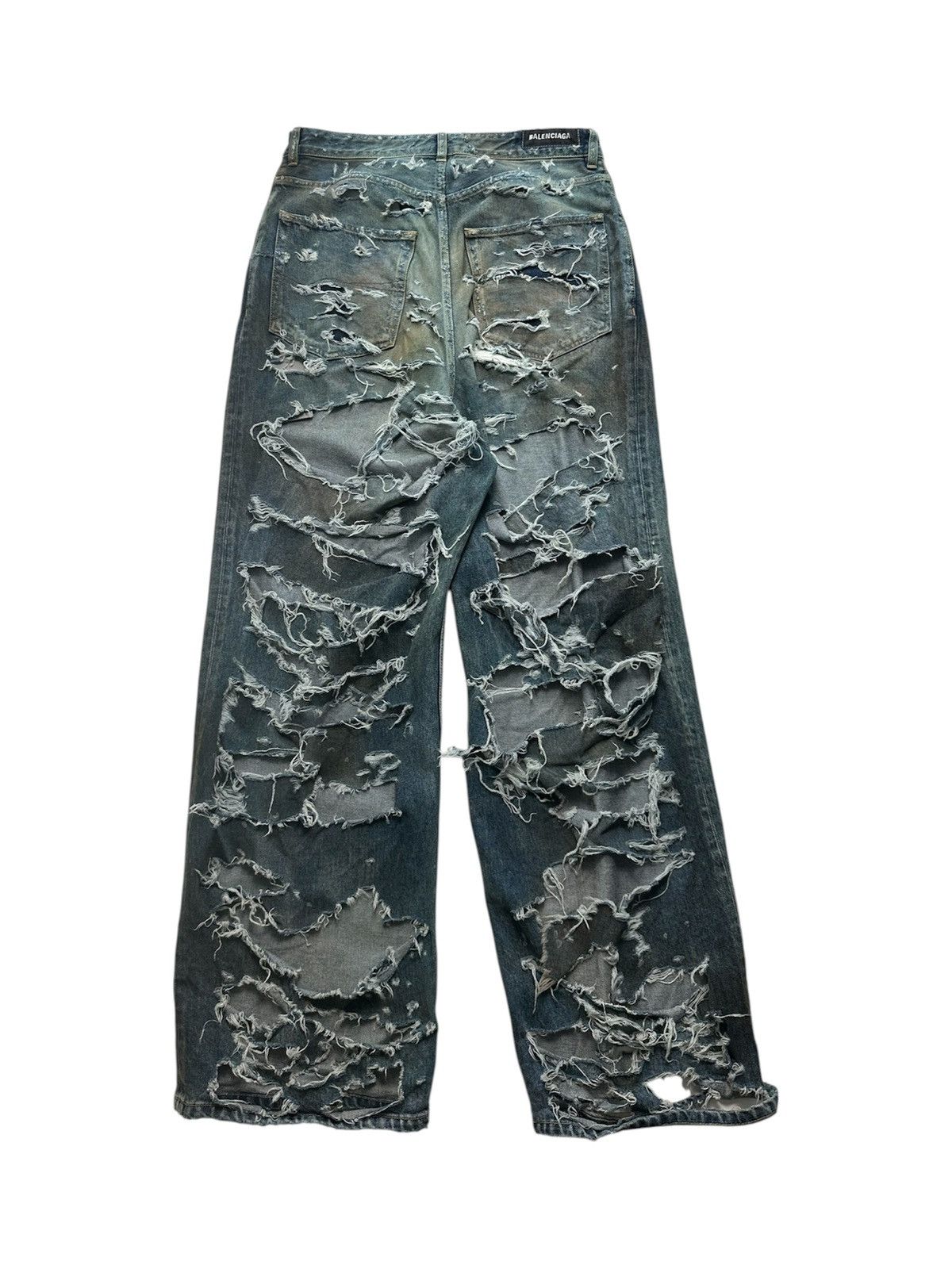 Balenciaga BALENCIAGA 23SS Super Destroyed Large Fit Baggy Denim