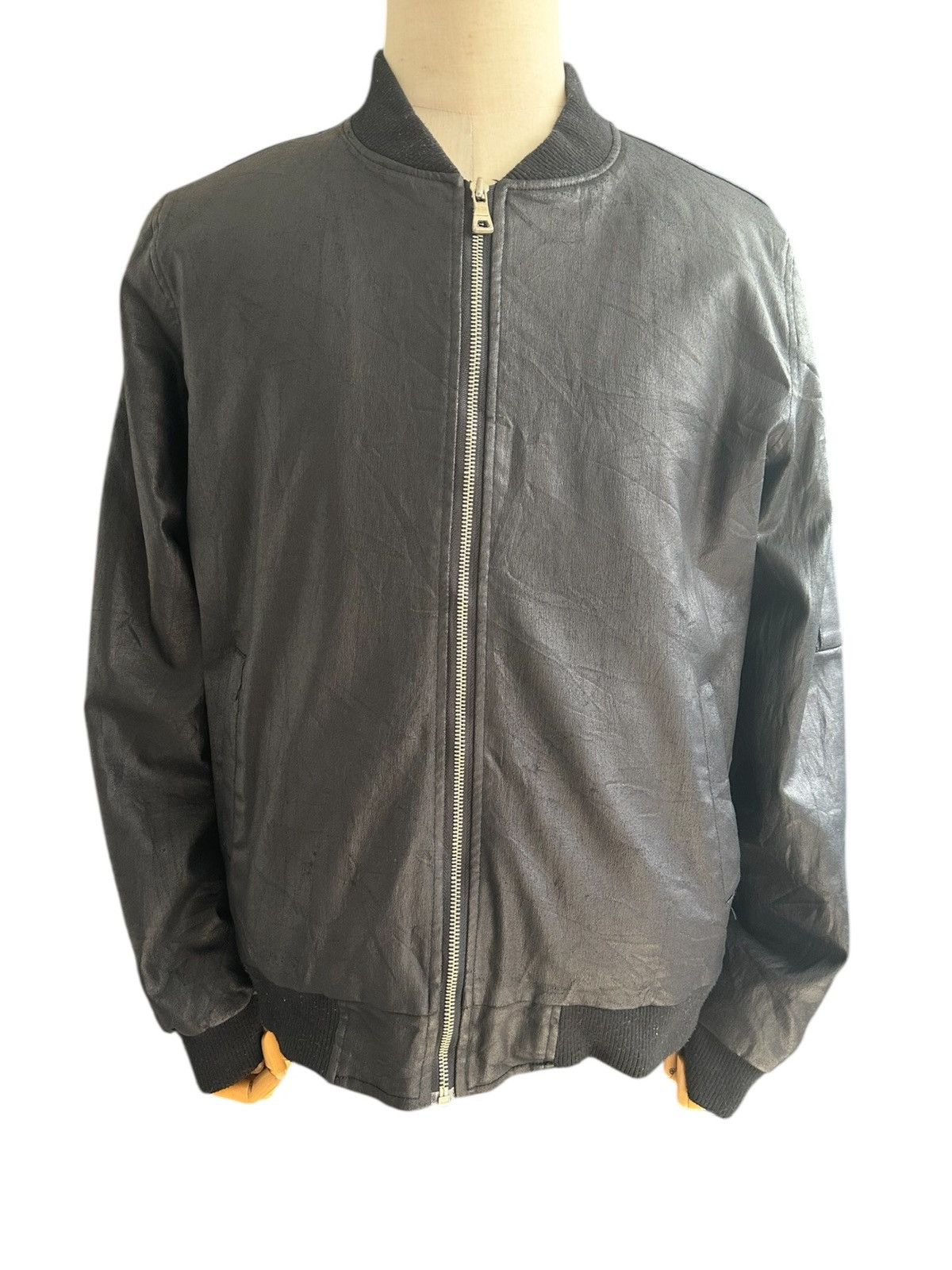 ABAHOUSE 🔥Rare🔥 Designworks coated black bomber jacket Size US L / EU 52-54 / 3 - 10 Thumbnail