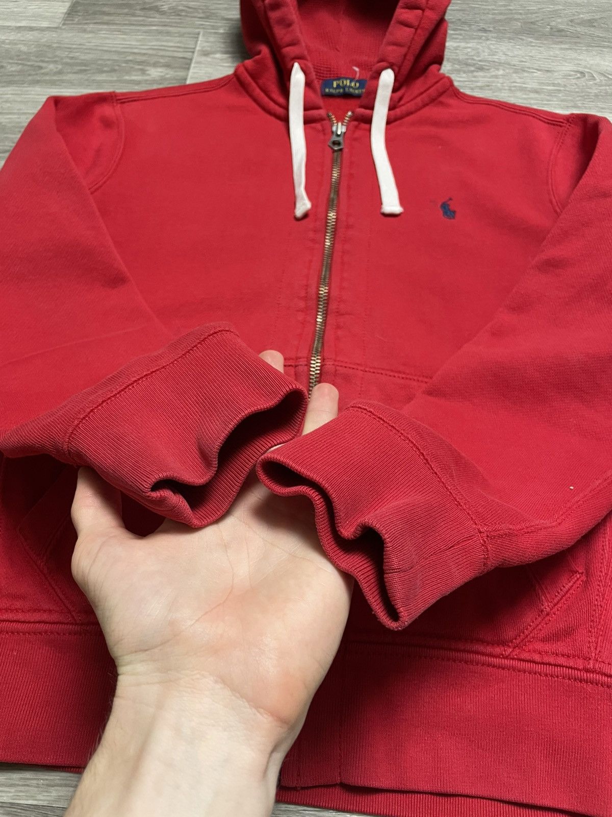 Polo Ralph Lauren Vintage Polo Ralph Lauren Red Zip-Up Hoodie Pullover Size US S / EU 44-46 / 1 - 10 Thumbnail