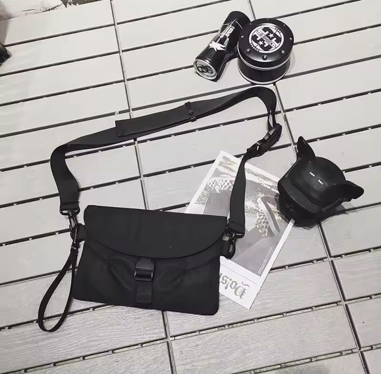 Vintage Utility grunge buckle sling bag crossbody casual bag Size ONE SIZE - 3 Thumbnail