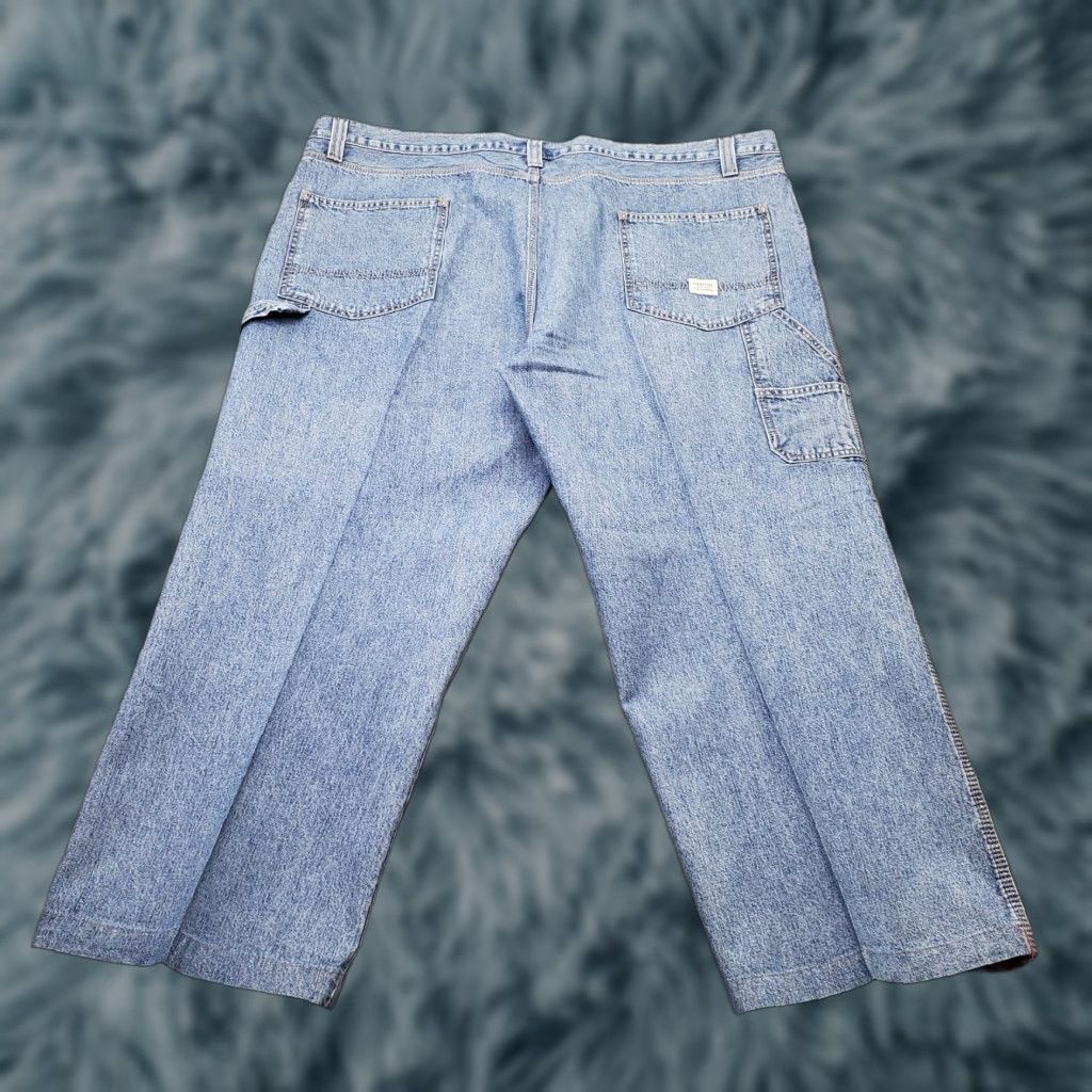 Levi's Levi's Carpenter Jeans Mens 48x30 Blue Denim High Rise Double Stitch Straight Jeans Mens Color Blue 5-Pocket Design Regular Fit Size 48 Mens Size US 32 / EU 48 - 1 Thumbnail